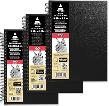 Amazon.com: ARTEZA Spiral Sketch Book 5.5x8.5 Drawing Pad 3 Pack Amazon.com: ARTEZA Spiral Sketch Book 5.5x8.5 Drawing Pad 3 Pack
