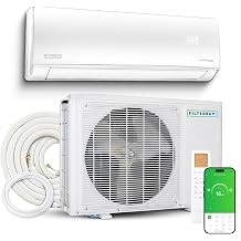 Filterbuy 12,000 BTU Mini Split AC Heating System, 17 SEER2, 230V, Ductless Inverter Heat Pump, R32, WiFi + Alexa + More, Self-Cleaning, ETL & AHRI Certified, Up to 550 Sq Ft, Install Kit Included