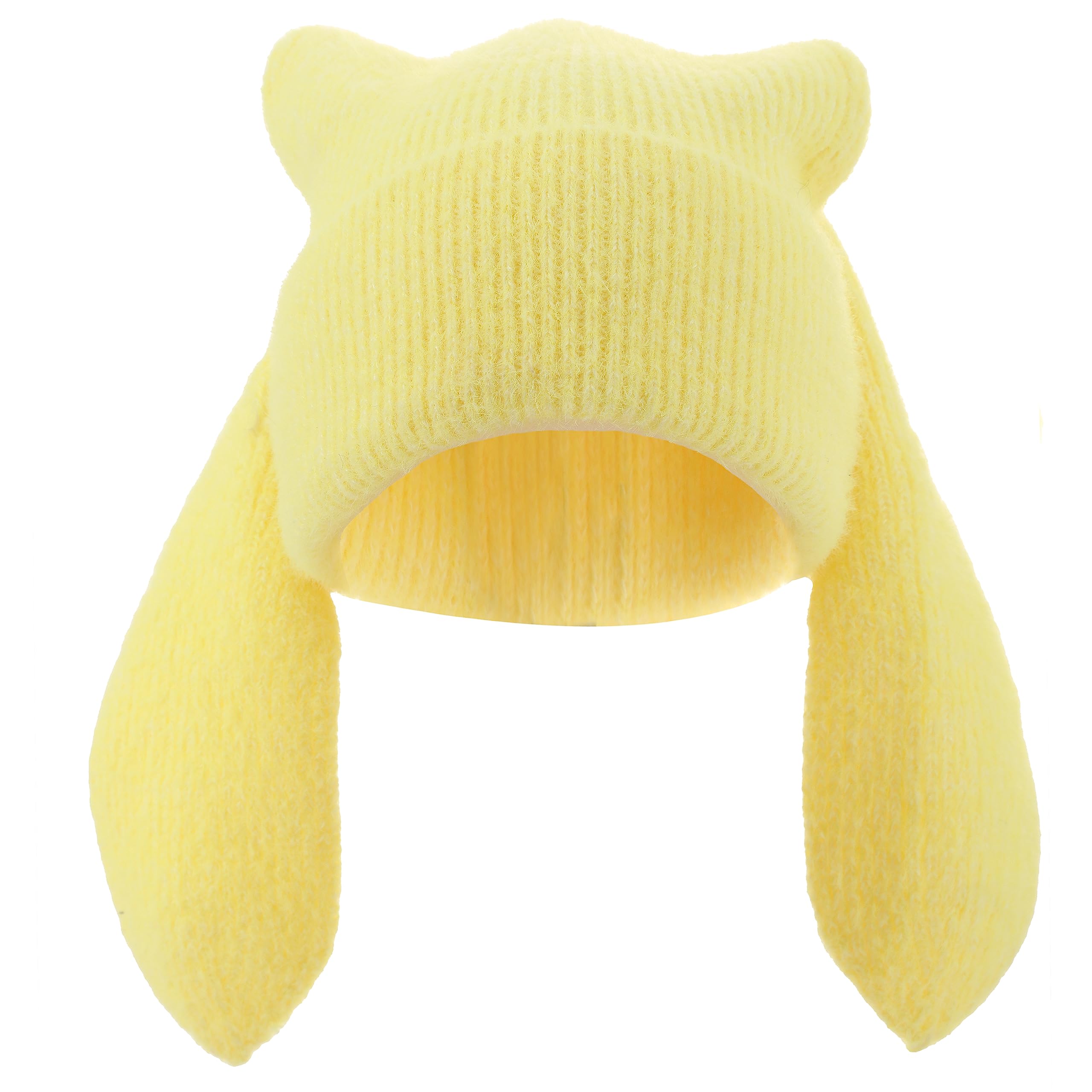 SolyinneBunny Beanie Hats for Women Cute Rabbit Beanie Crochet Hats Winter Cap Warm Skull Cap Outdoor Ski Slouchy