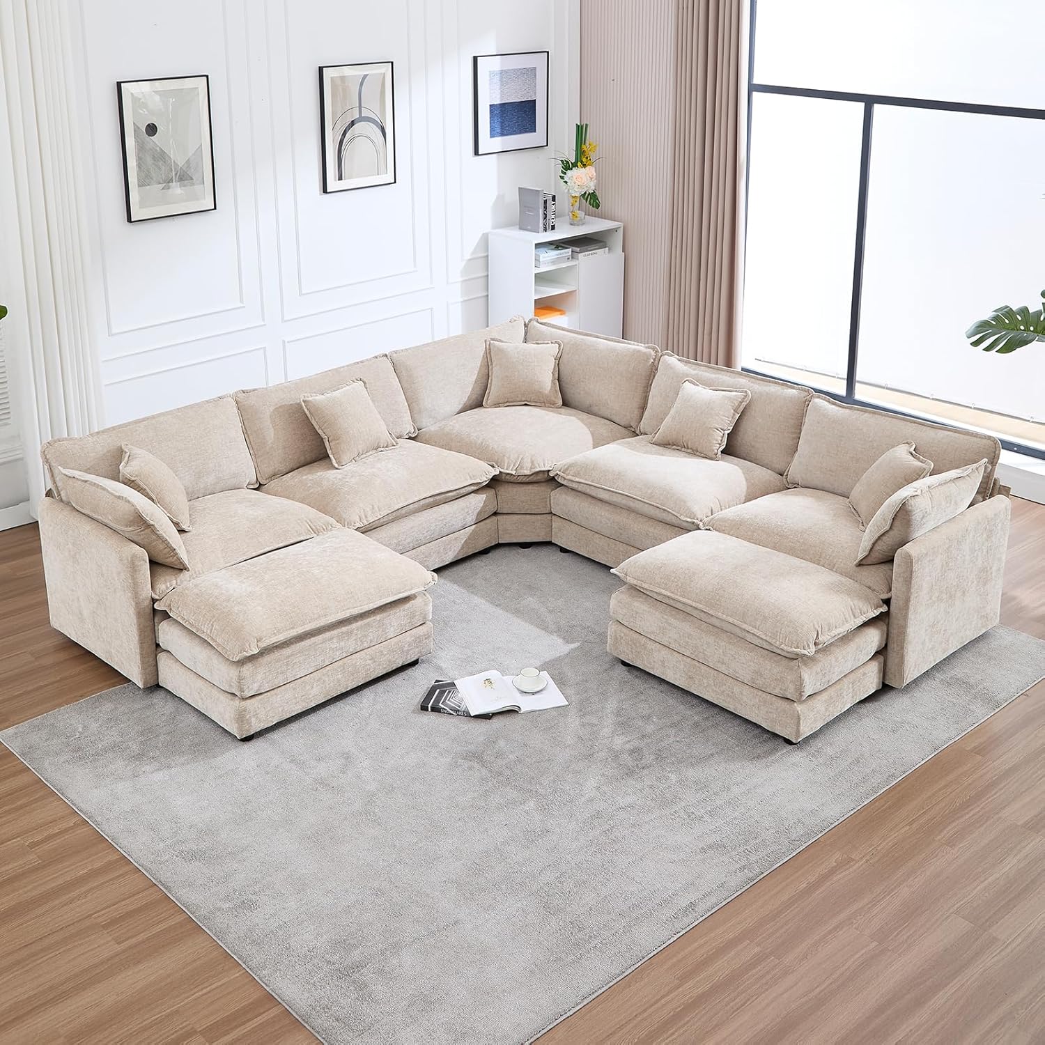 Oversized Modular Sectional Sofa Couch, Large U Shaped