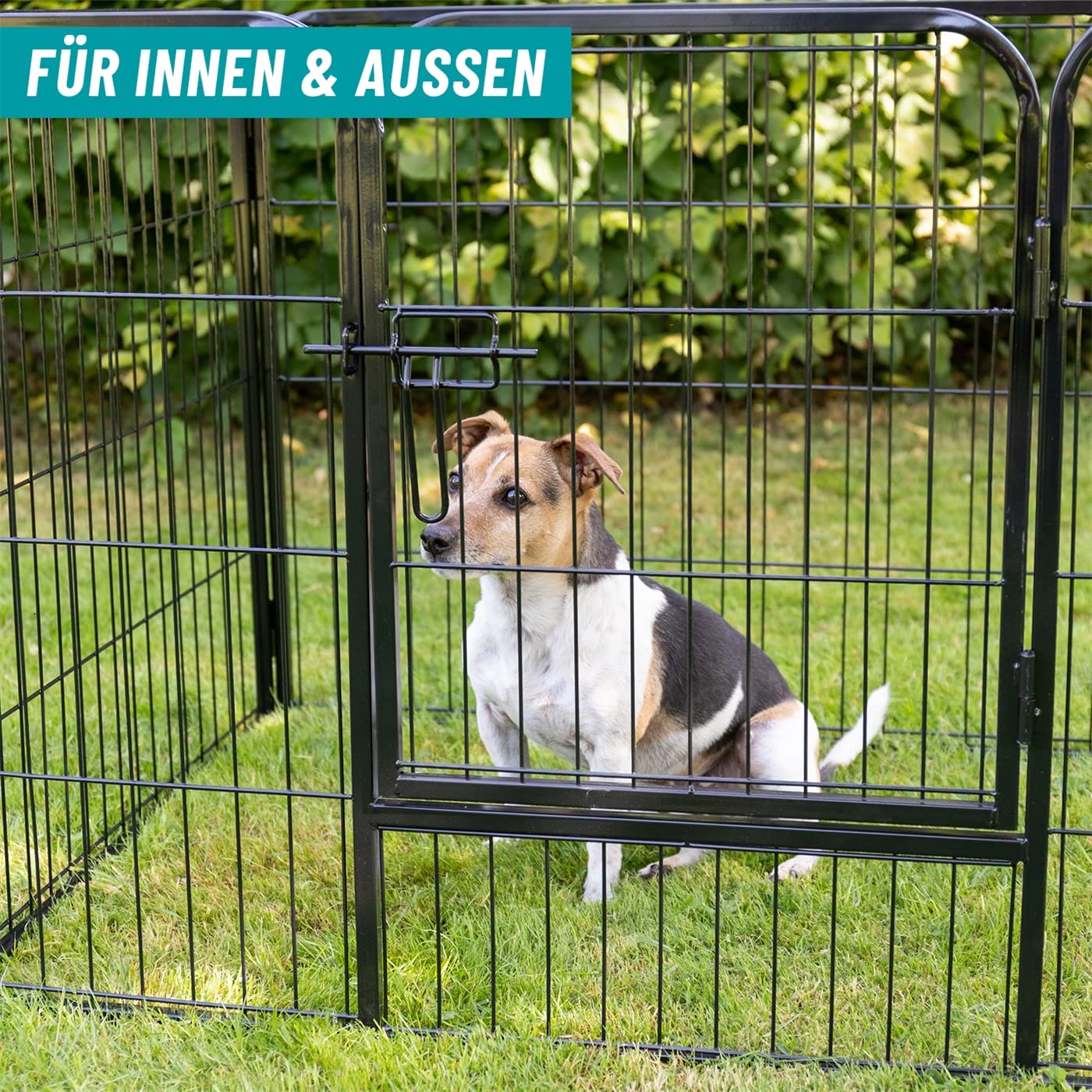 VOSS.PET Welpenauslauf XXL mit Bodenwanne, Welpengitter, Kleintier Freilaufgehege 108x73x70cm