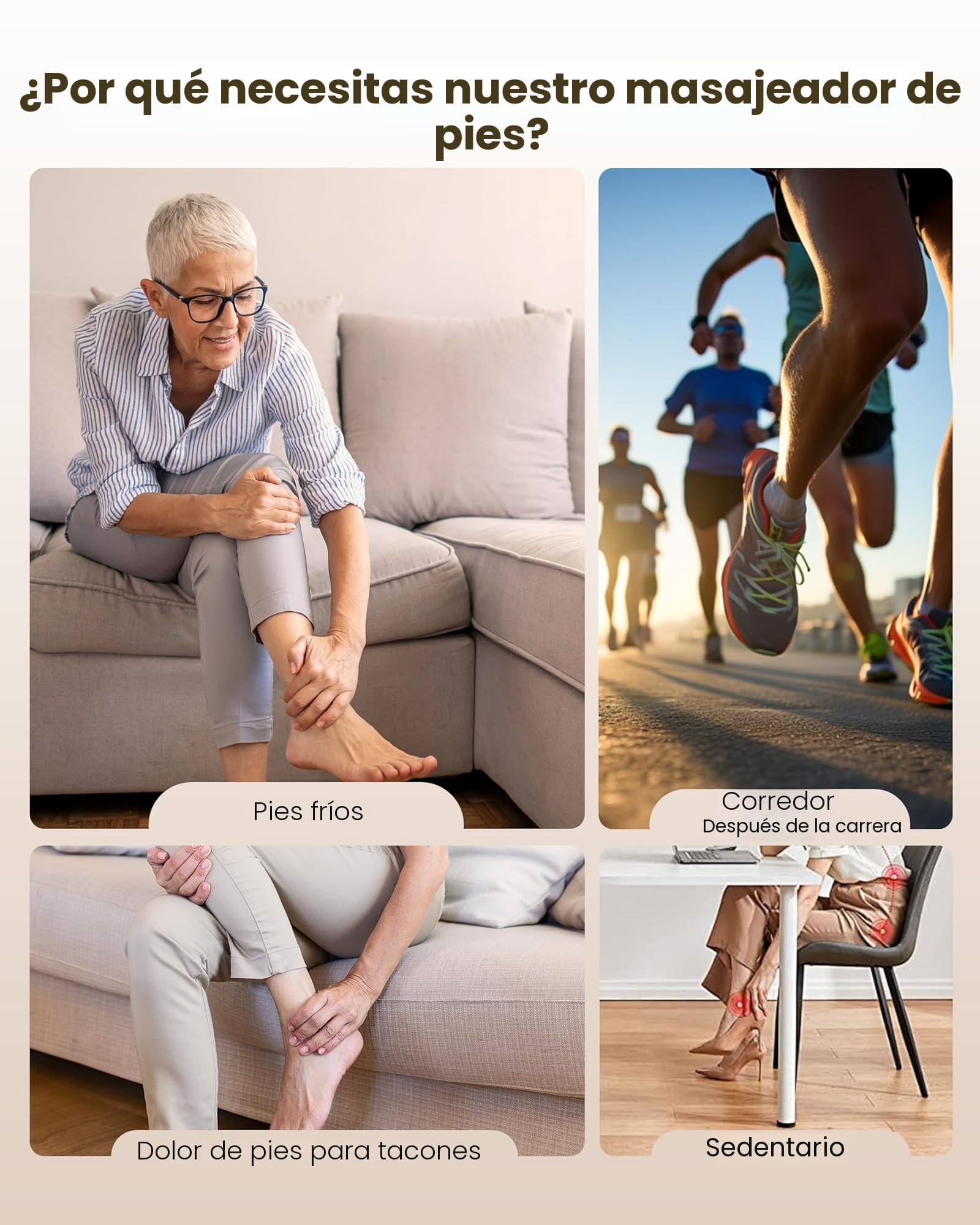COMFIER Masajeador de Pies Shiatsu con Amasamiento, Rodadura y Compresión Regalos para Hombres Mujeres