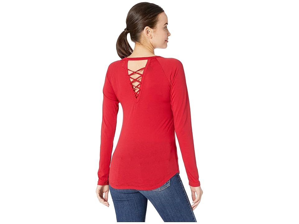 

Rock and Roll Cowgirl Long Sleeve Knit 48T8282 (Red) Women's Clothing