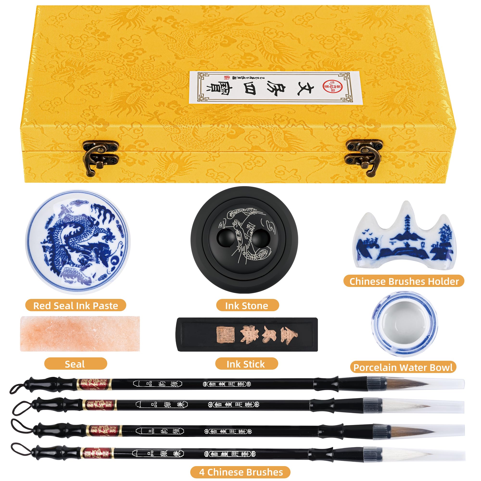 I-MART Chiński pędzel do kaligrafii, Kanji, Sumi Water Writing, zestaw do malowania