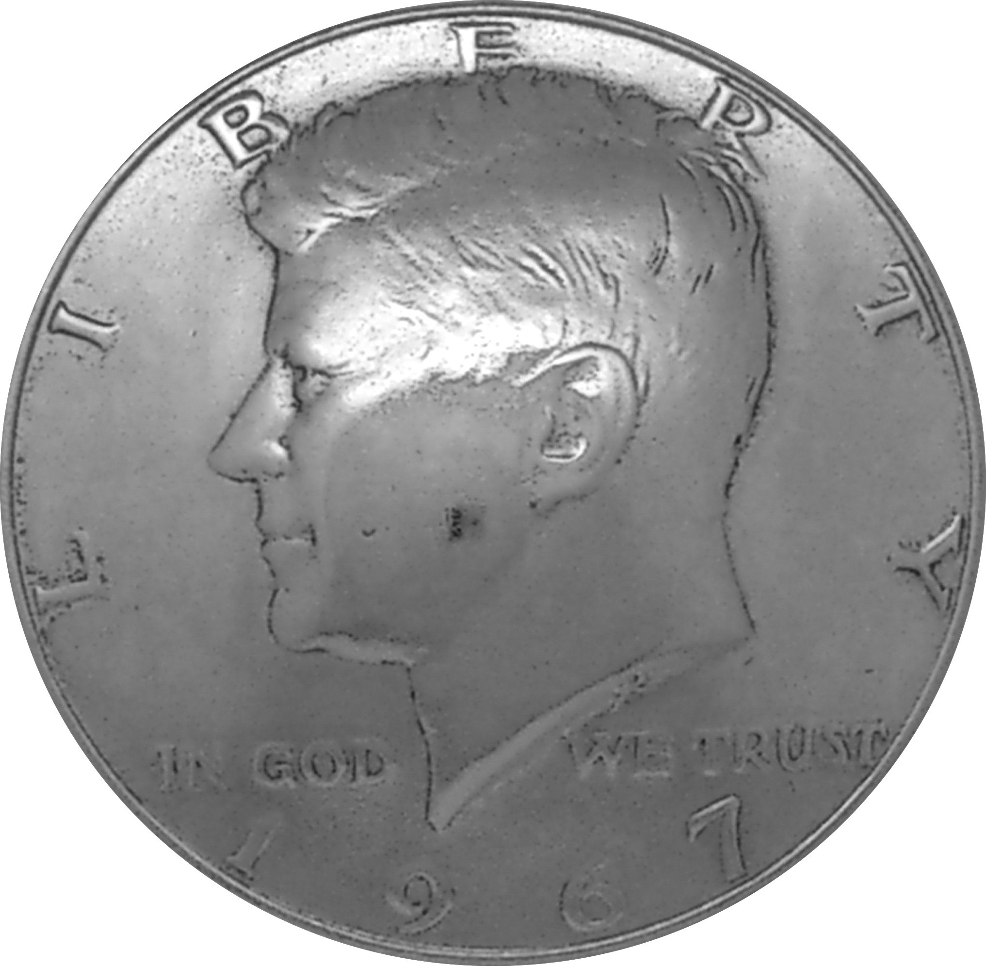 Amazon | コンチョ 50セント ケネディ 銀貨 1967年 (昭和42年) ネジ式 1個 | ボタン 通販