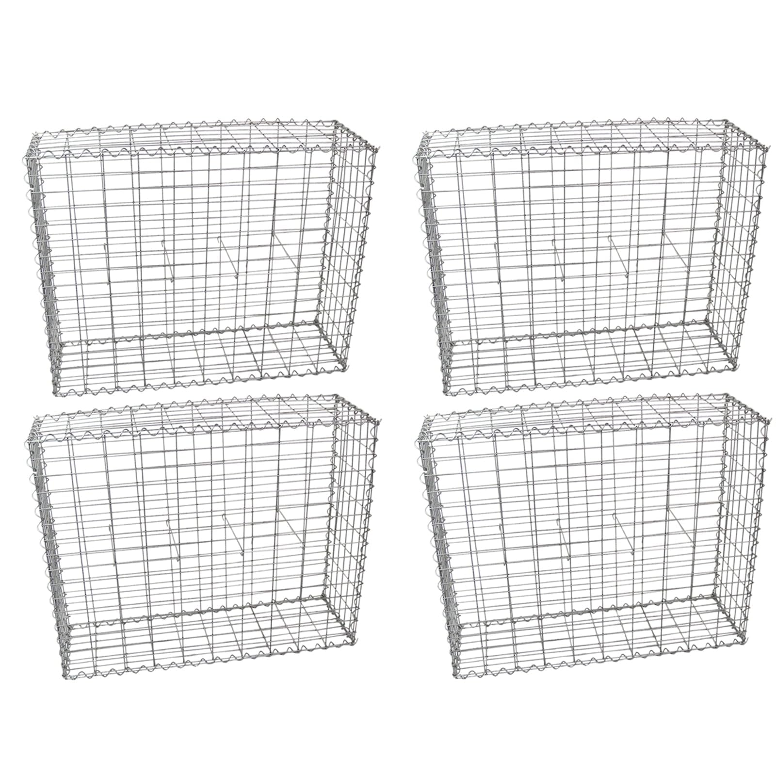 Monstershop Unisex Silver Gabion Baskets 100 X 95 X 30Cm / 4 Pack In