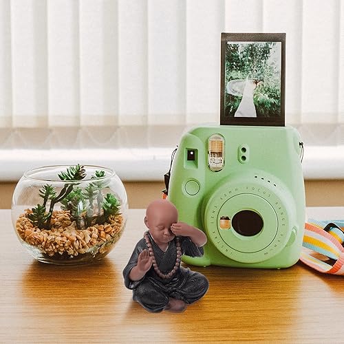 Miniatura 5 de Garneck Decoración de mesa auxiliar, estatua de pequeño monje, estatua de monjes lindos no escuchan el mal, no ver el mal, hablar no mal, no hacer