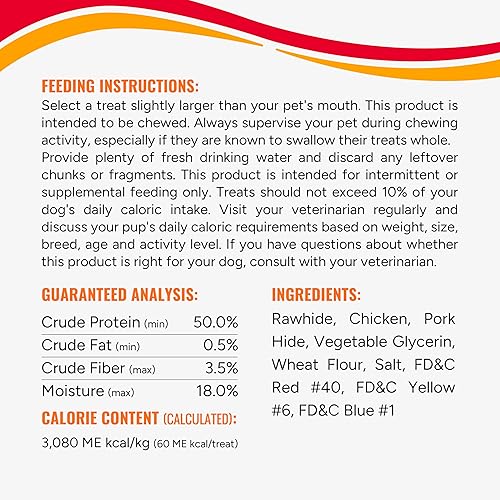Miniatura 4 de Good 'n' Fun - Masticables de triple sabor para todos los perros, 8.4 onzas, dale a tu perro masticables de larga duración hechos con piel de res,