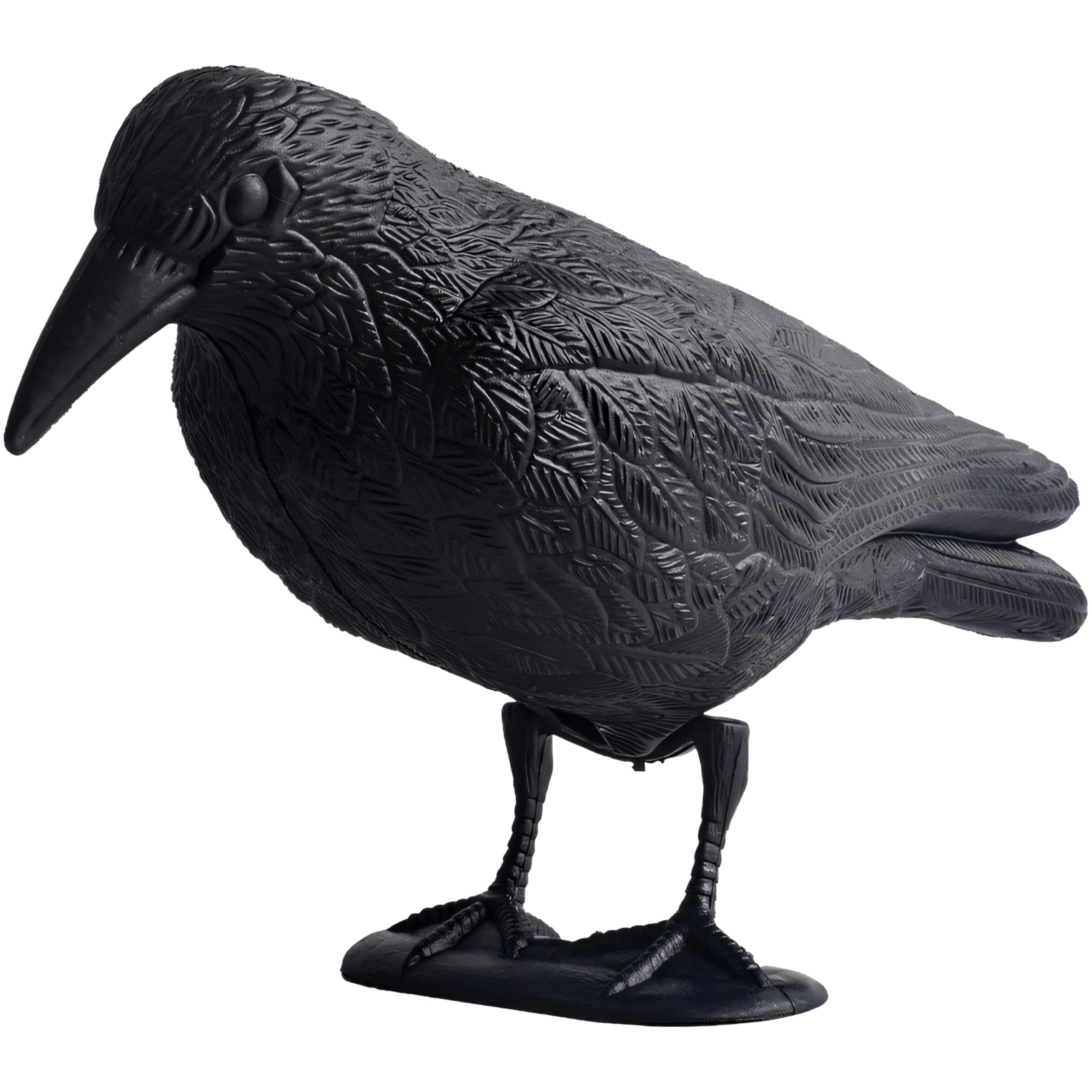 Retoo Schwarz Rabe aus Kunststoff, Künstlicher Krähe, Taubenabwehr und Taubenschreck, Vogelabwehr, Natürliche Schädlingsbekämpfung, Vogelschreck für Balkon, Garten, 35 x 22 x 10 cm