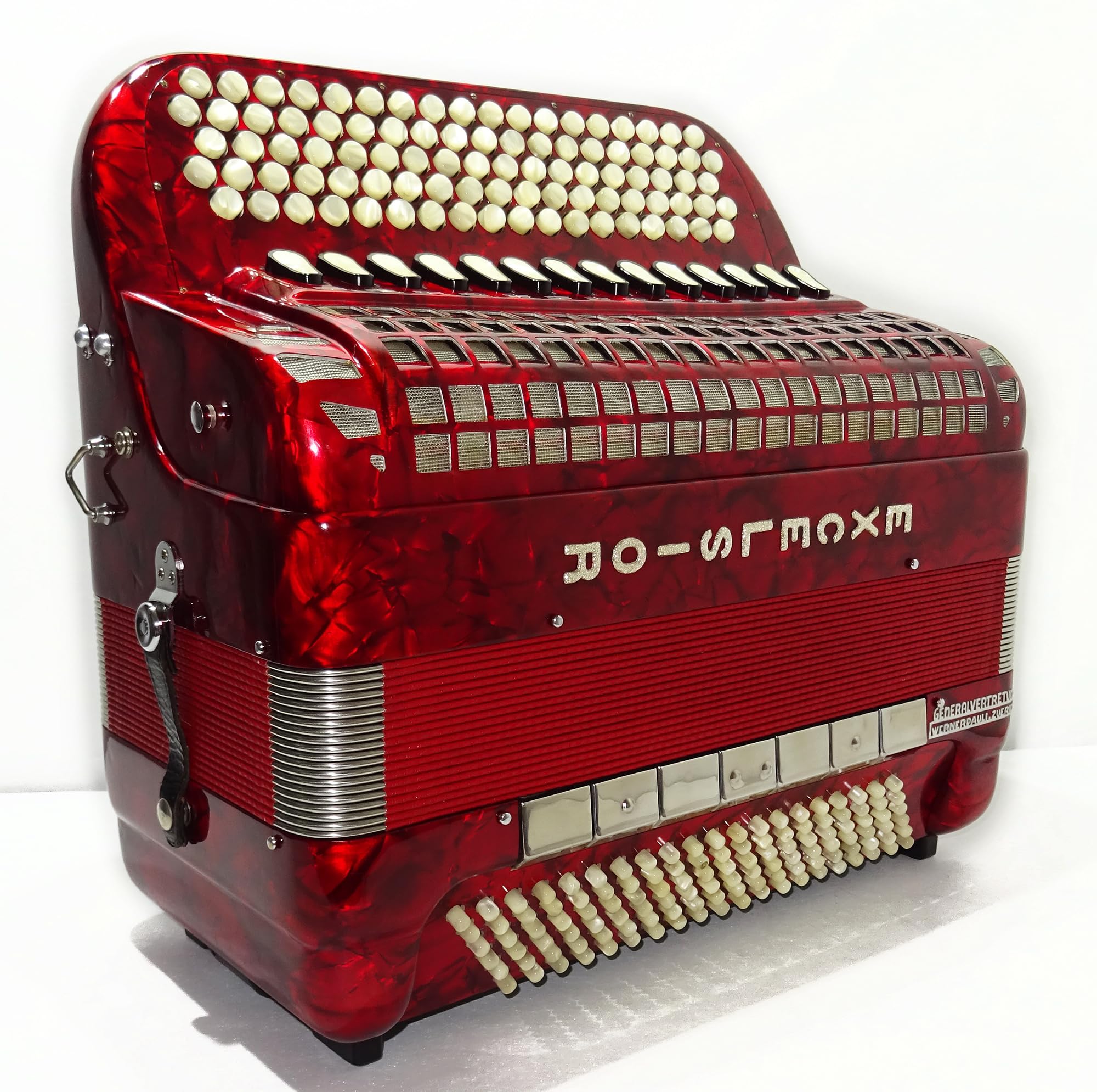 土日価格　EXCELSIOR ボタン式アコーディオン 赤　120ベース 土日価格 EXCELSIOR ボタン式アコーディオン 赤 120ベース 土日