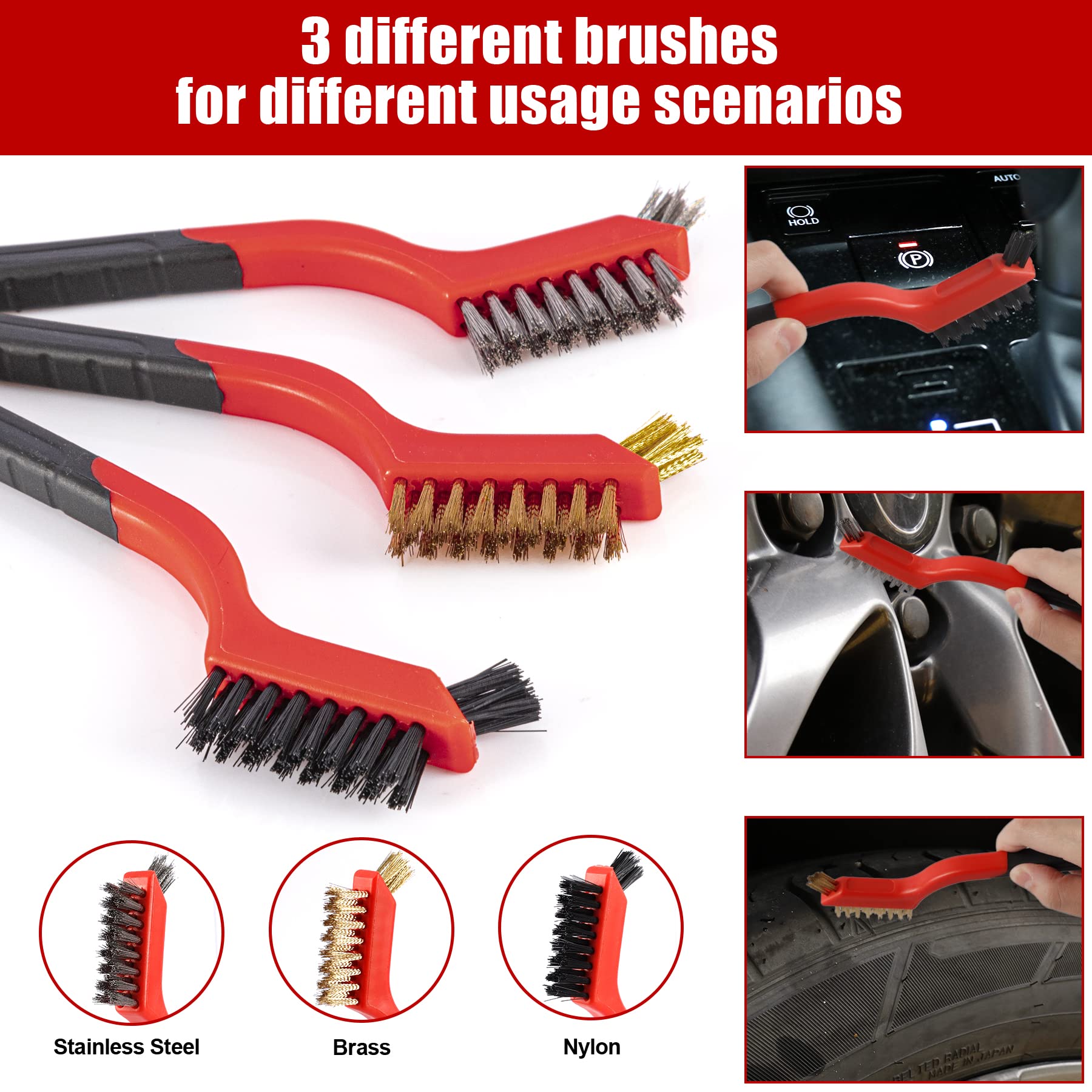 Amiss Kit D'outils De Nettoyage De Voiture 18 Pièces Avec Kit