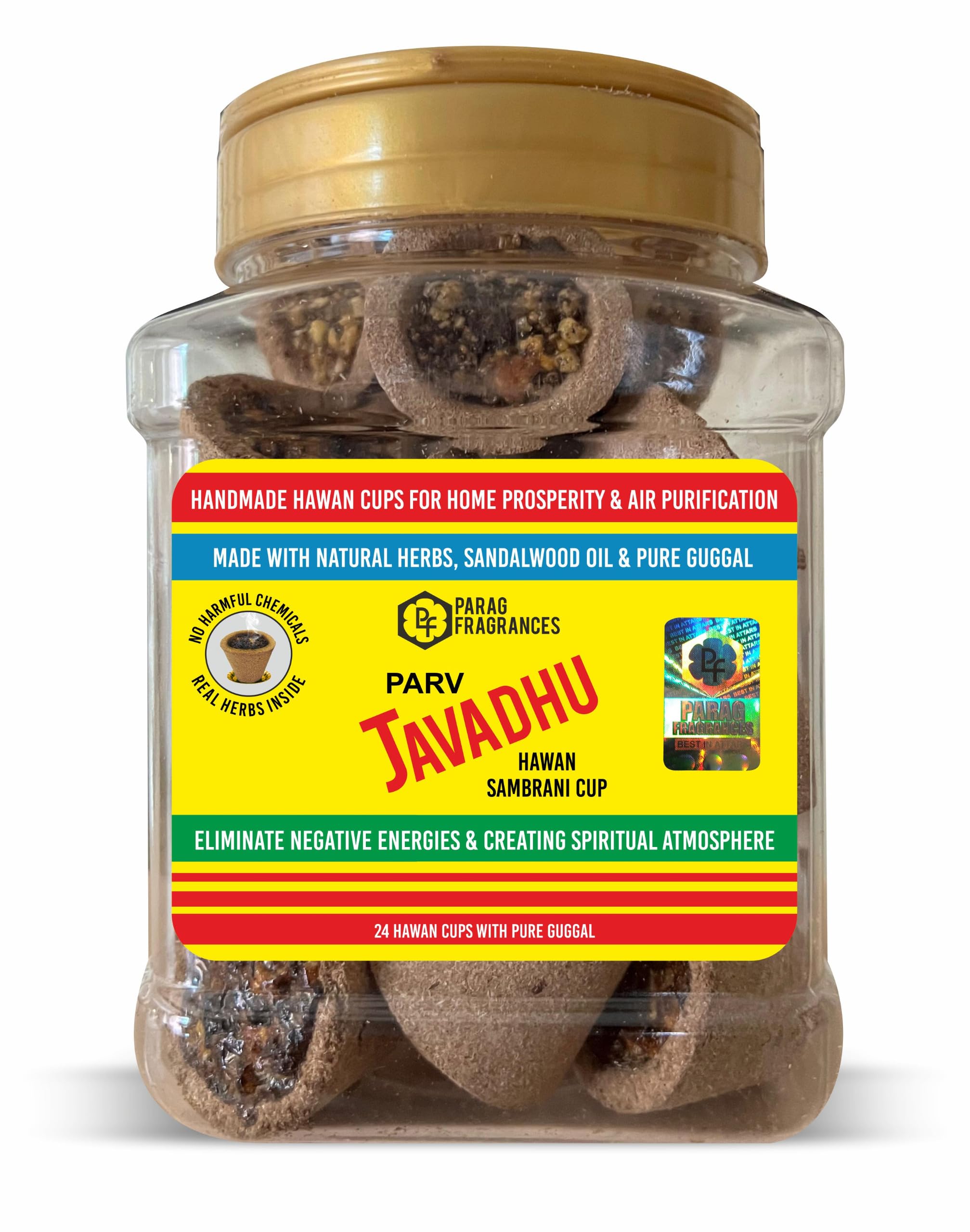 Parag Fragrances Pure Javadhu Sambrani Dhoop Cups for Pooja (24 pcs) | Havan Cups for Pooja for Home & Festivals | Natural Javadhu Dhoop Original | Dhoop Cups |-image-43