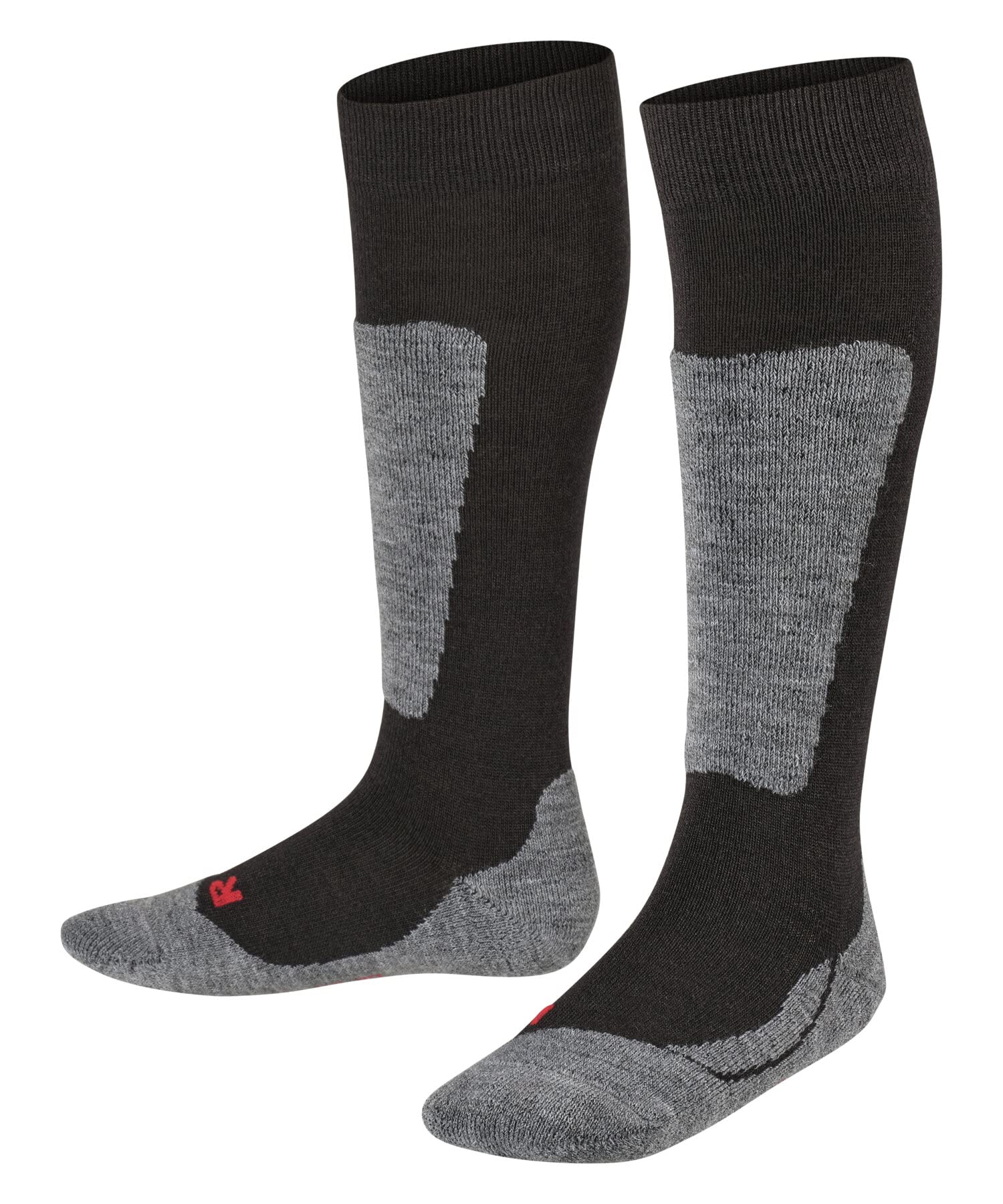 FALKE Uniseks - dzieci Skarpety narciarskie Active Ski K Kh Wełna ciepłe grube 1 Para, Czarny Black 3000, 39-42