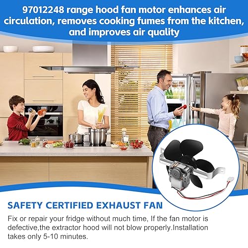 Miniatura 5 de 97012248 Motor de ventilador de campana extractora compatible con Broan y Nutone Reemplazo del ventilador de escape de cocina AP4527731, ER97012248,