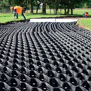 Ground Grid Ground Geo Grid Stabilizer, Polyethylene Geocell for Outdoor Driveway, Permeable Soil Gravel Ground Grid for Patios/Sheds/Slopes/Parking (Size : 3mx6m (9.8ftx19.7ft))