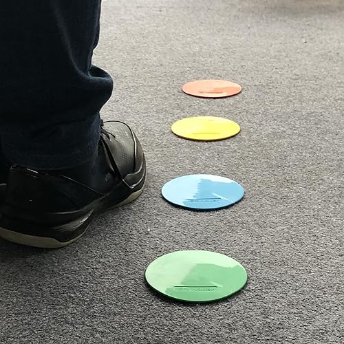 Miniatura 5 de Mini marcadores de suelo de 4 pulgadas para aula, preescolar y jardín de infantes (juego de 30 unidades)