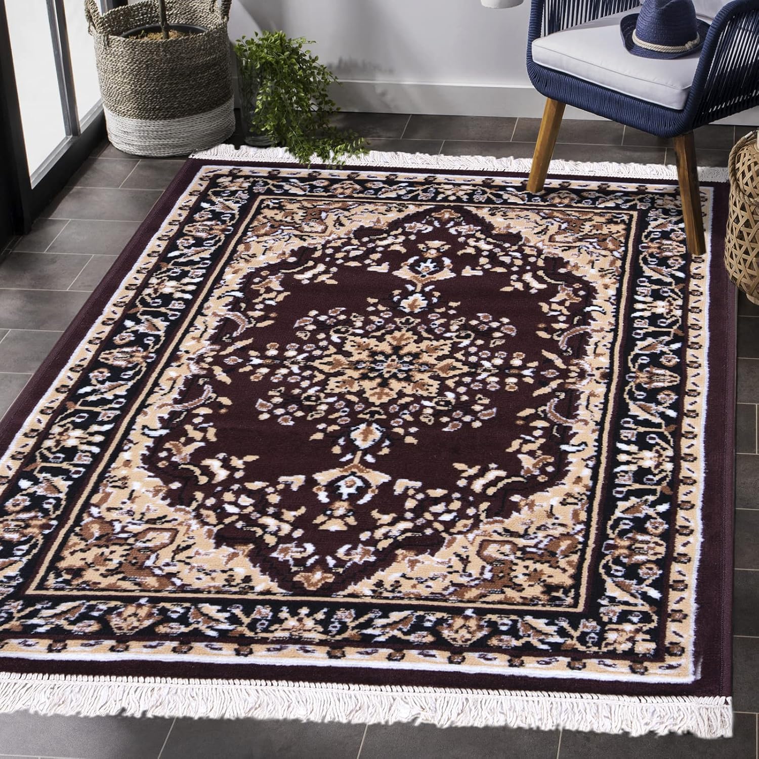 Buy Carpet Galore Classical Medallion Diamond Design Thick Pile Soft