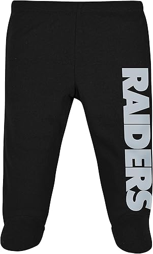 Miniatura 58 de Gerber Conjunto de regalo unisex de pantalón y body con pies de equipo de la NFL para bebé, Raiders