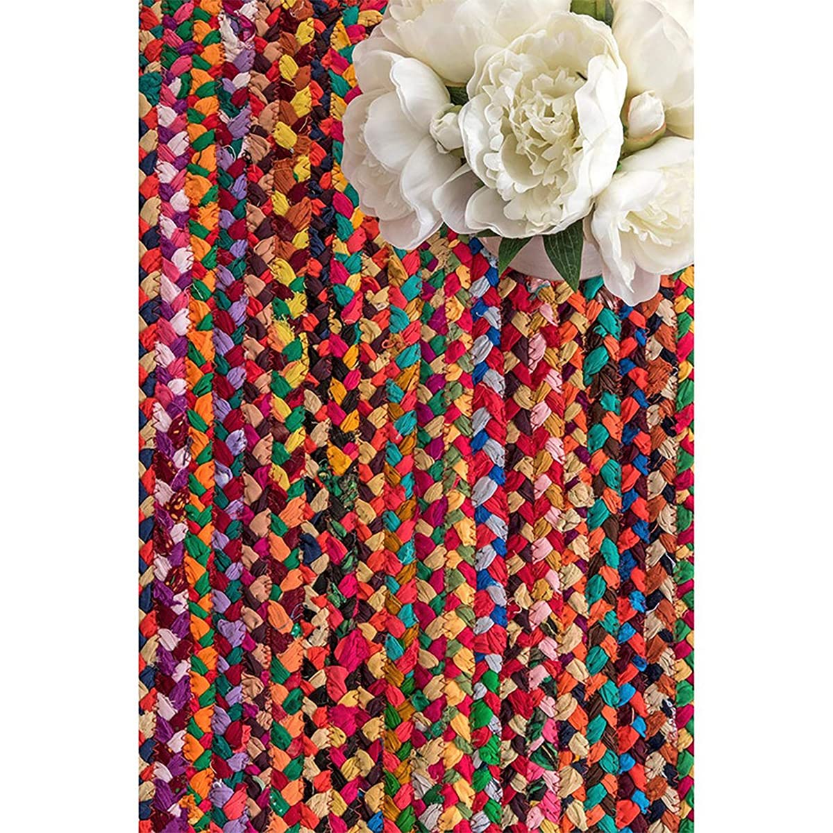 Habere India-All the Cultures Fabricating India Runner for Bedroom | Carpet & Rugs for Living Room | Centre Table Carpet | Jute Floor Mat (Multi Color, 4 x 6 ft, Rectangular)