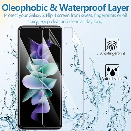 Miniatura 5 de Paquete de 2 protectores de pantalla para Galaxy Z Flip 4, protector de pantalla de película de hidrogel para Samsung Galaxy Z Flip 4, protector de