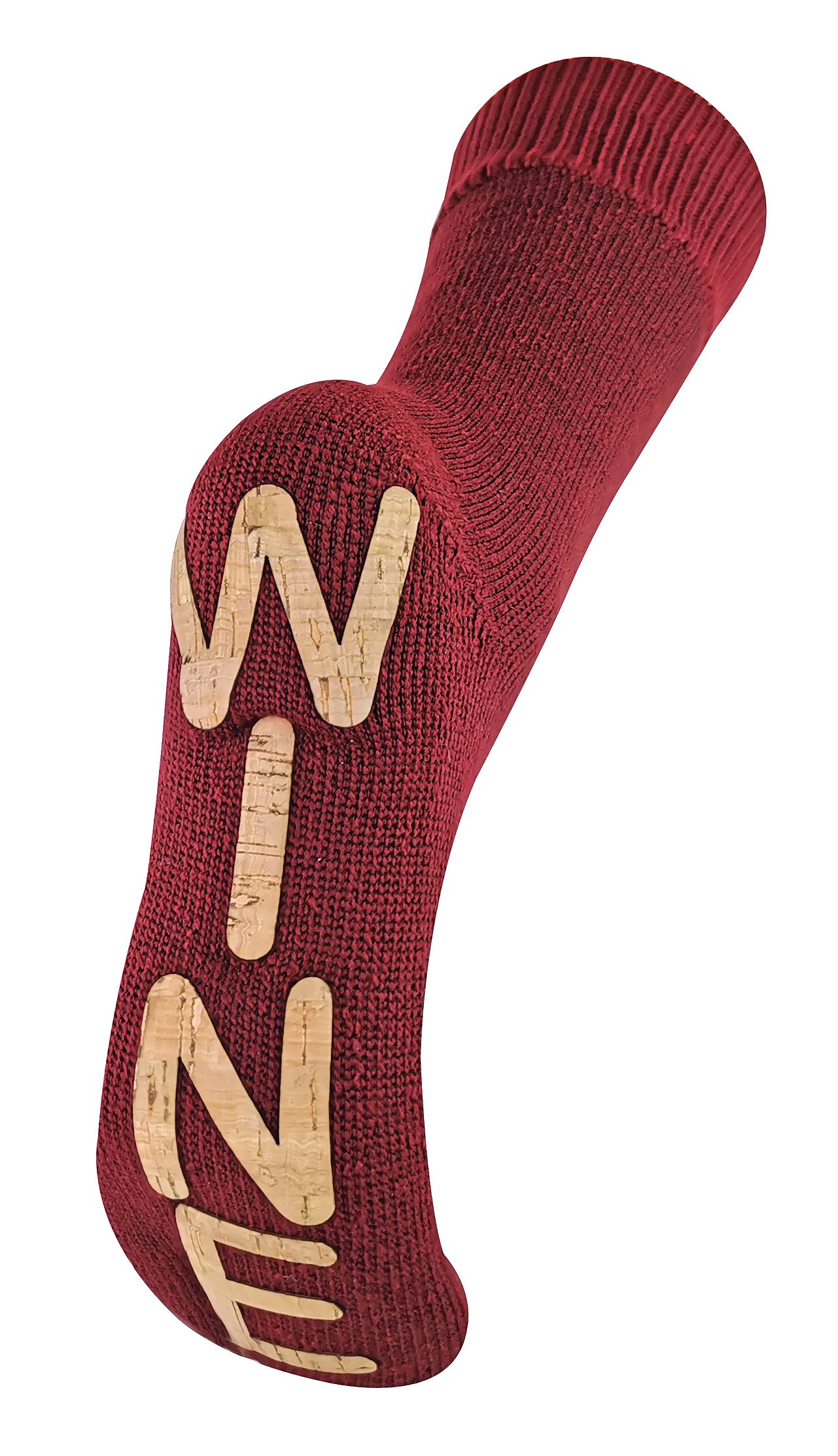 Ladies Thick Thermal Fleece Lined Insulated Novelty Wine Soft Cosy Slipper Socks (Red Wine, 4-8)