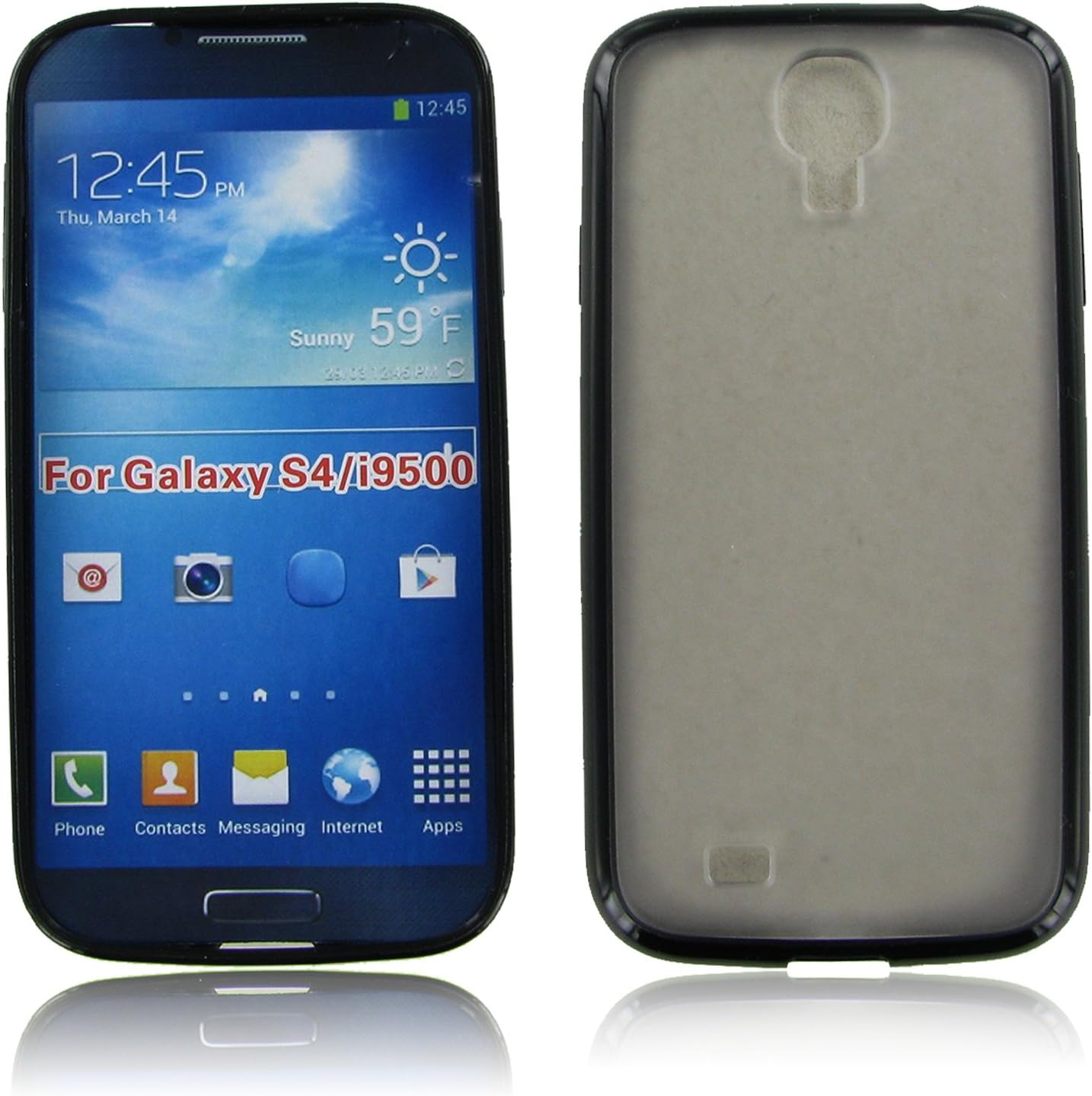 Cell Glove Black Bumper Frame TPU Silicone Case Cover Guard Skin Galaxy S IV S4 I9500