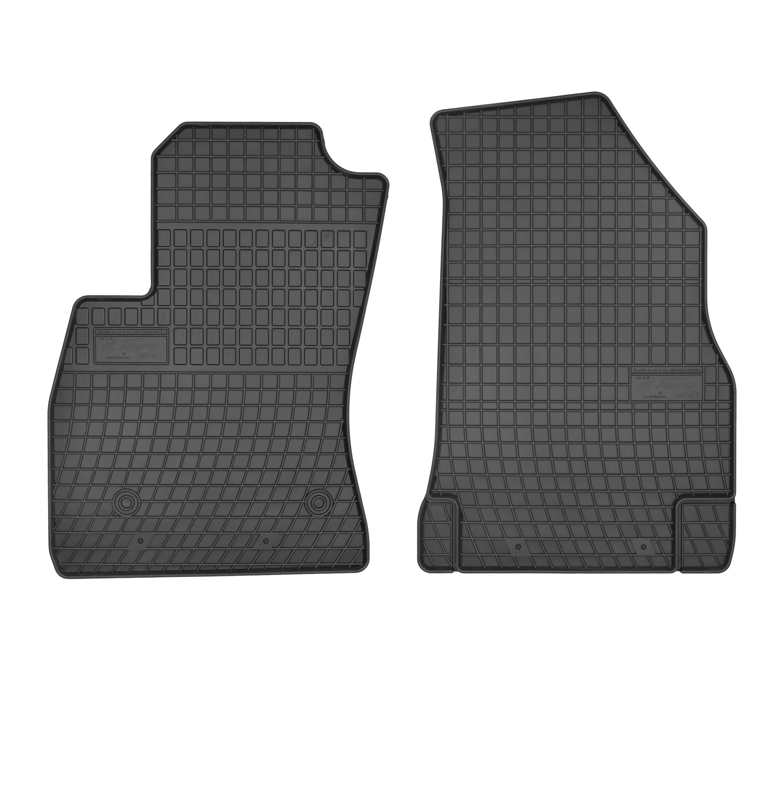 IMJ-Global Tappetini Auto Gomma elToro su Misura Compatibili con Fiat Doblo II 2010-2020 1° fila, Set Completo di Tappeti Auto per Migliorare Look e Sportività, Tappetino Premium in TPE Durevole