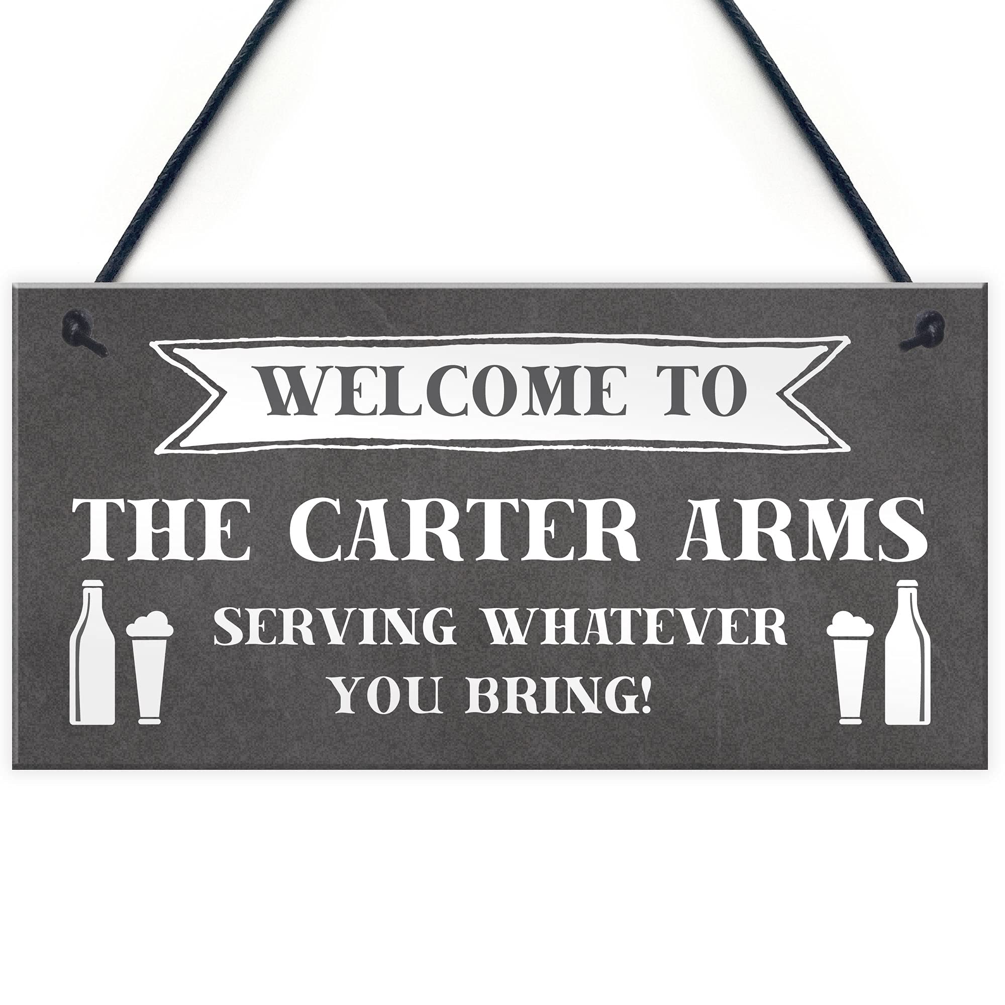Personalised Shabby Chic Home Bar Sign Funny Man Cave Shed Plaque Alcohol Beer Gift Home Gift
