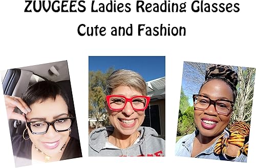 Miniatura 8 de Lentes de lectura cuadrados estilo retro Oprah, armazón grande y vidrios de 1.96 pulgadas.