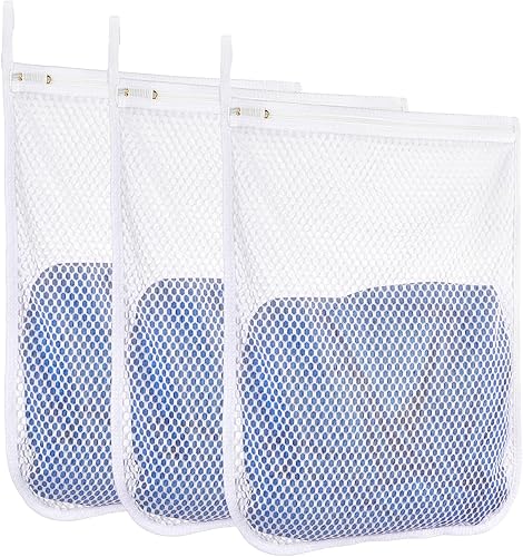 Miniatura 7 de 3 bolsas duraderas de malla de panal para ropa delicada de 16 x 19 pulgadas (2 grandes) de 12 x 15 pulgadas (1 mediana)