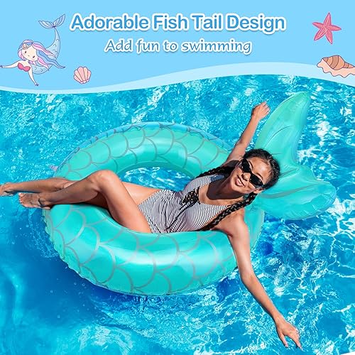 Miniatura 2 de MoKo Anillo de natación inflable, lindo flotador de piscina, decoración de tubo, tubos de natación, piscina al aire libre, playa, flotadores de