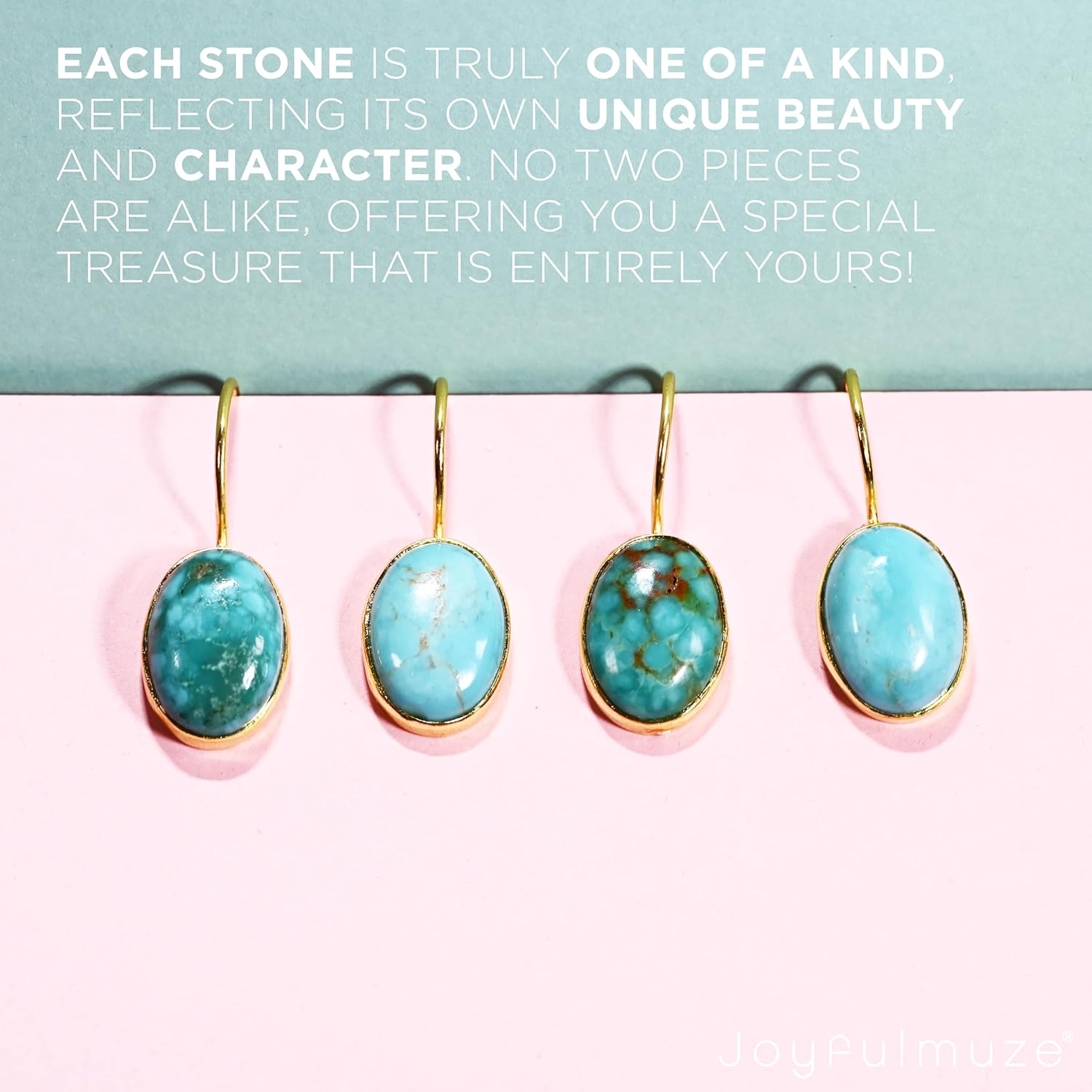 Natural Blue Turquoise Earrings-925 Sterling Silver 18K Gold - Teardrop Earrings for Women - December Birthstone Earrings - Christmas Gift for Women