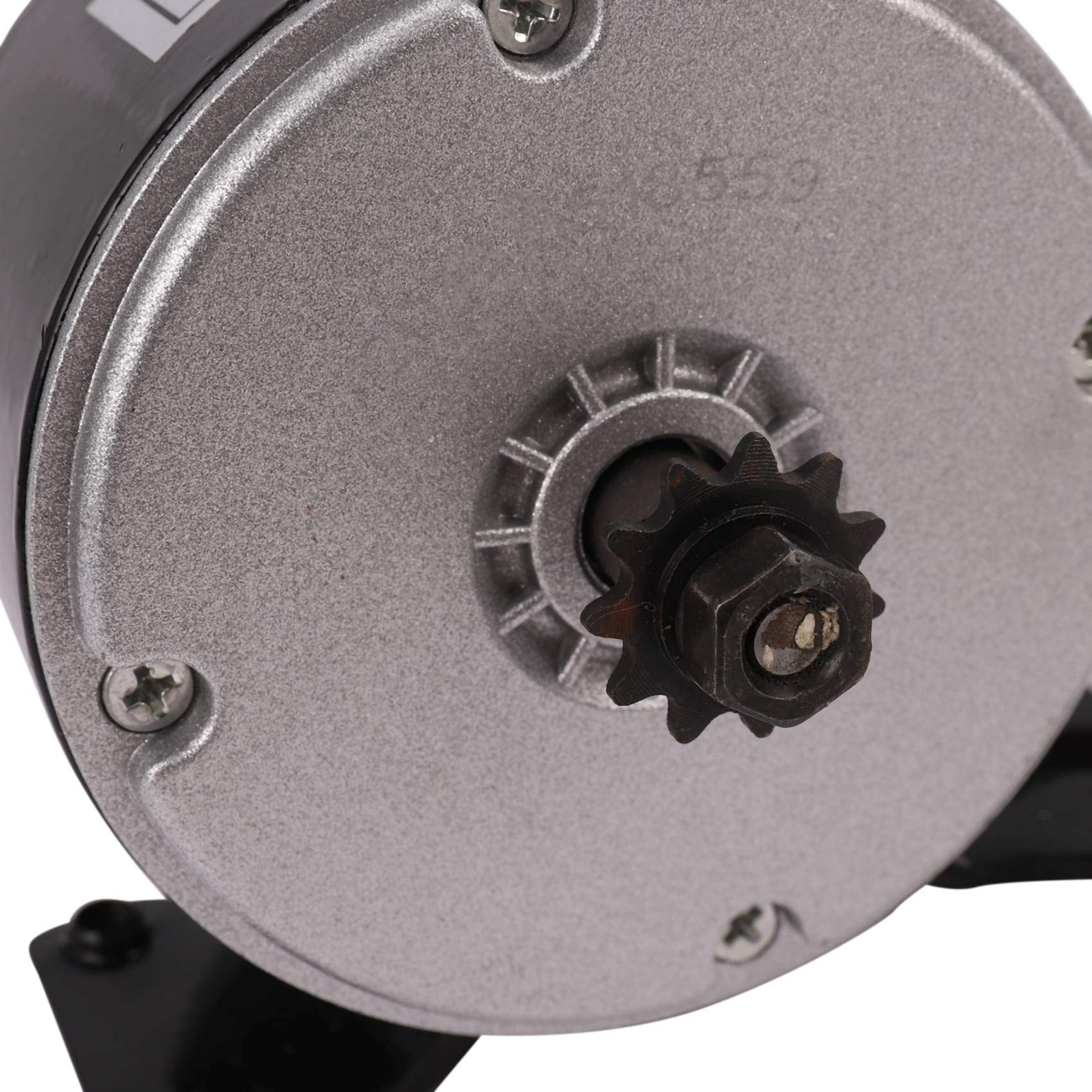 Motor eléctrico cepillado de 24 V, 250 W, 2750 RPM, cadena for patinete eléctrico, control de velocidad, color plateado