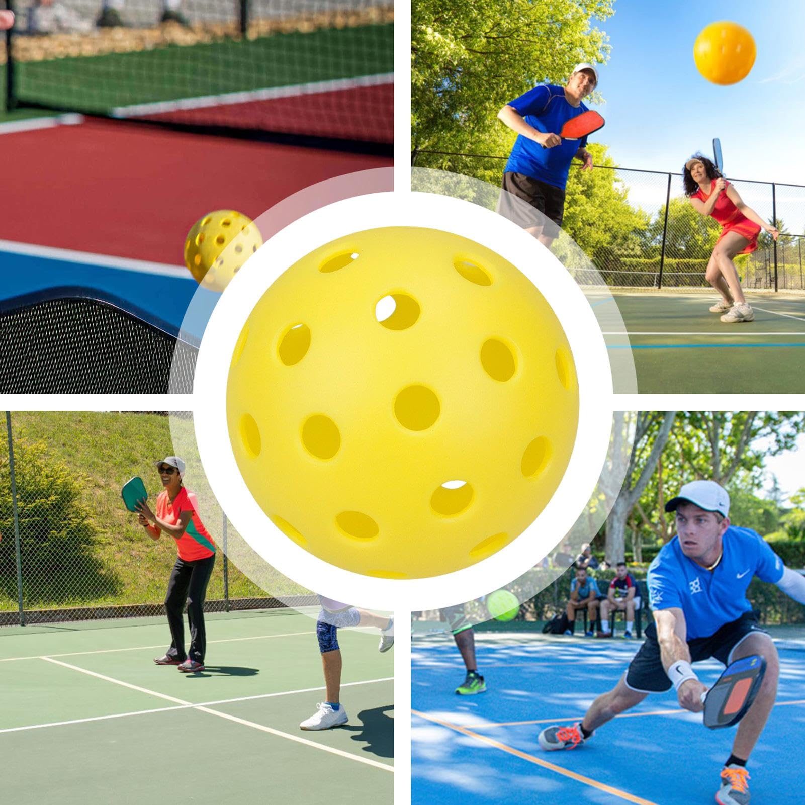 Generisch Pickle Balls - Palline da pesca per esterni, con 26 fori, per allenamento amatoriale, gara e club