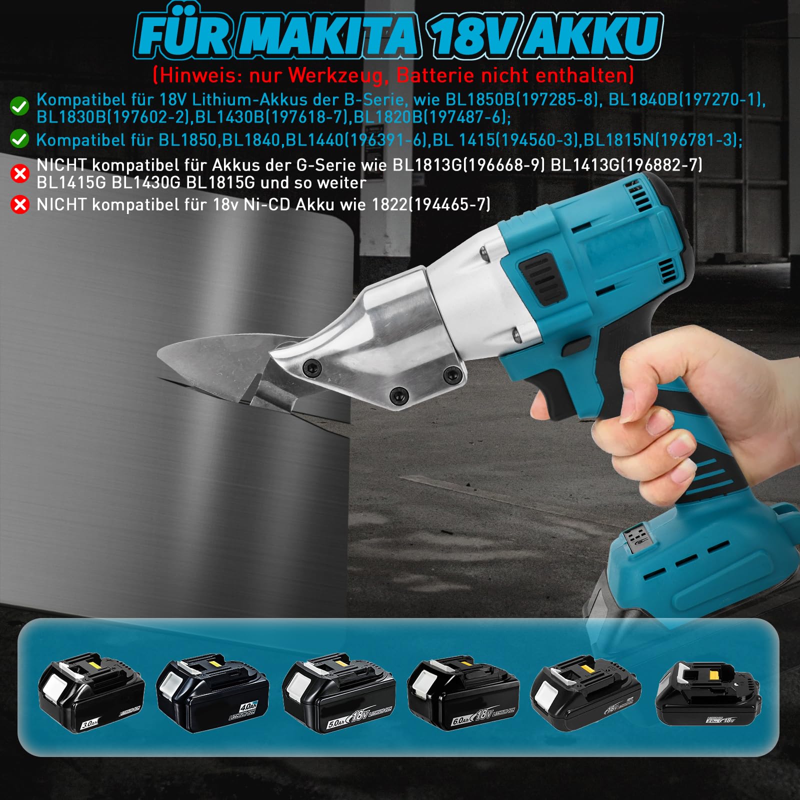 Forbici Elettriche Per Lamiera Da 500 W Piastre Metalliche Da 2 - Foto 9