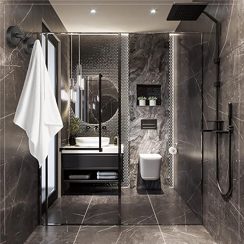 Miniatura 4 de DGYB Ganchos de ventosa para ducha, juego de 2 ganchos extraíbles de acero inoxidable para toallas de baño, ventana de vidrio, puerta, pared y