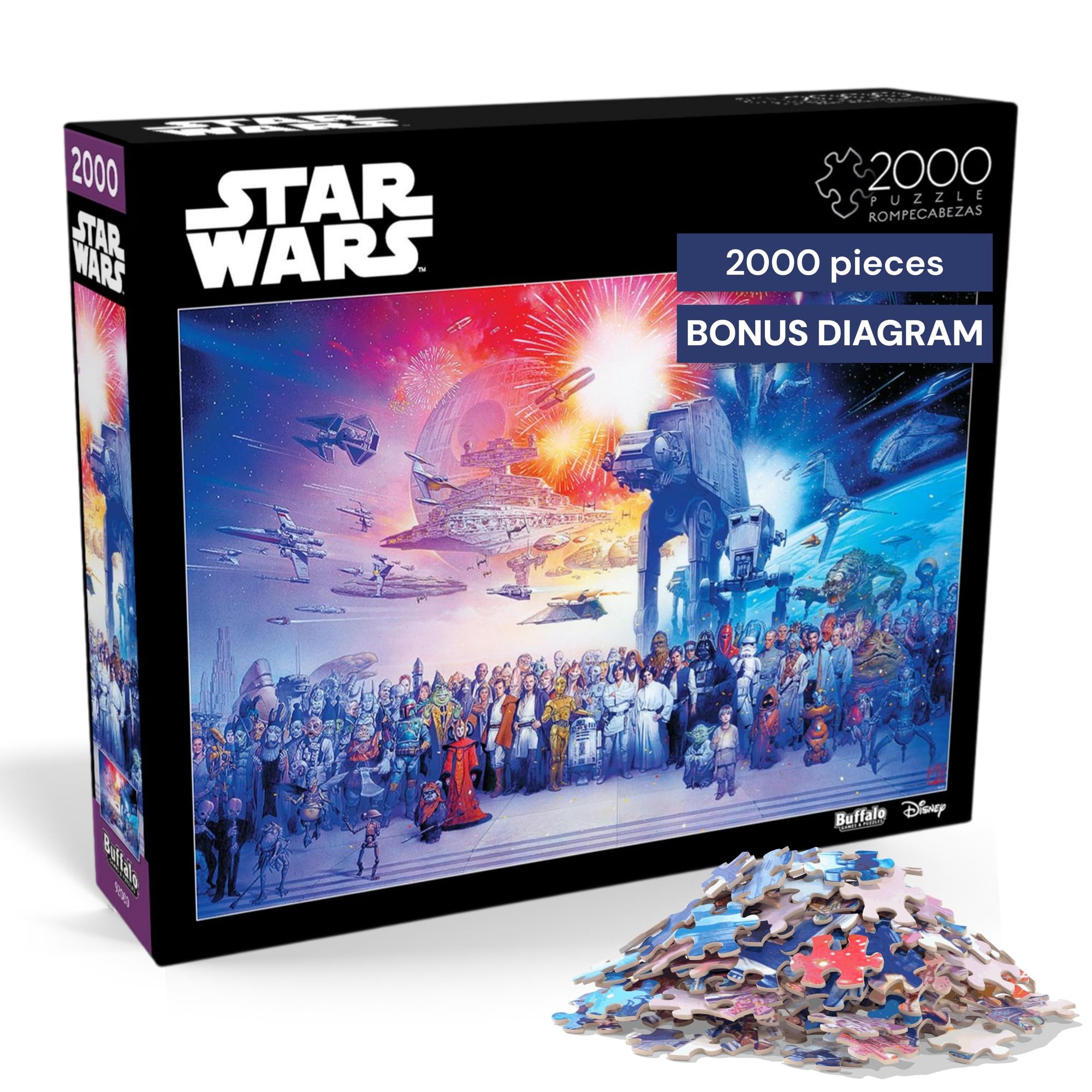 Star Wars™ - You were The Chosen One - 2000 Piece Jigsaw Puzzle for Adults - Challenging Puzzle Perfect for Game Nights - Finished Size is 38.50 x 26.50