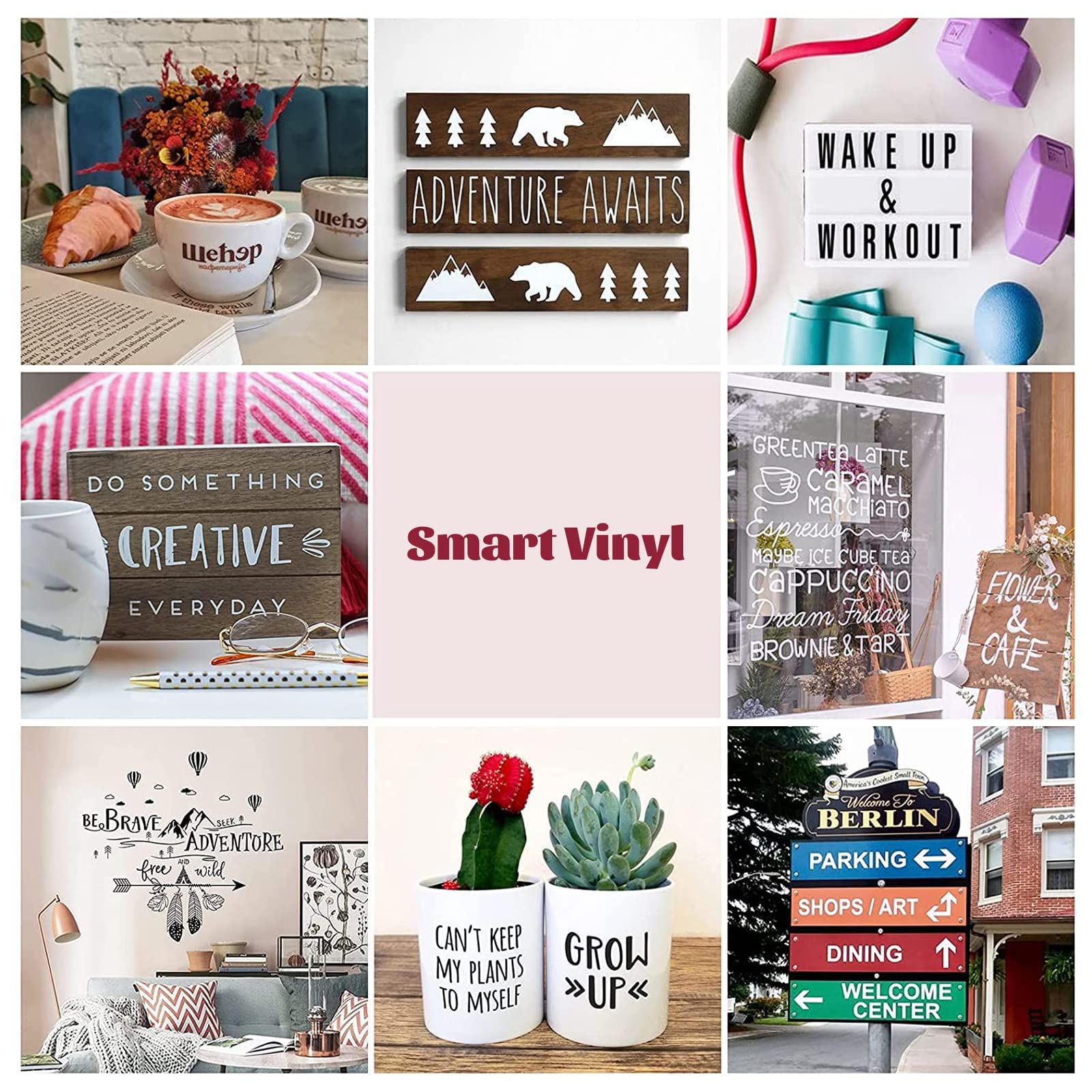 Vinile Permanente Per Cricut - 15 Fogli 30x30cm - Smart Vinial Senza Tappetino - Per Decorazioni E Adesivi - Foto 5