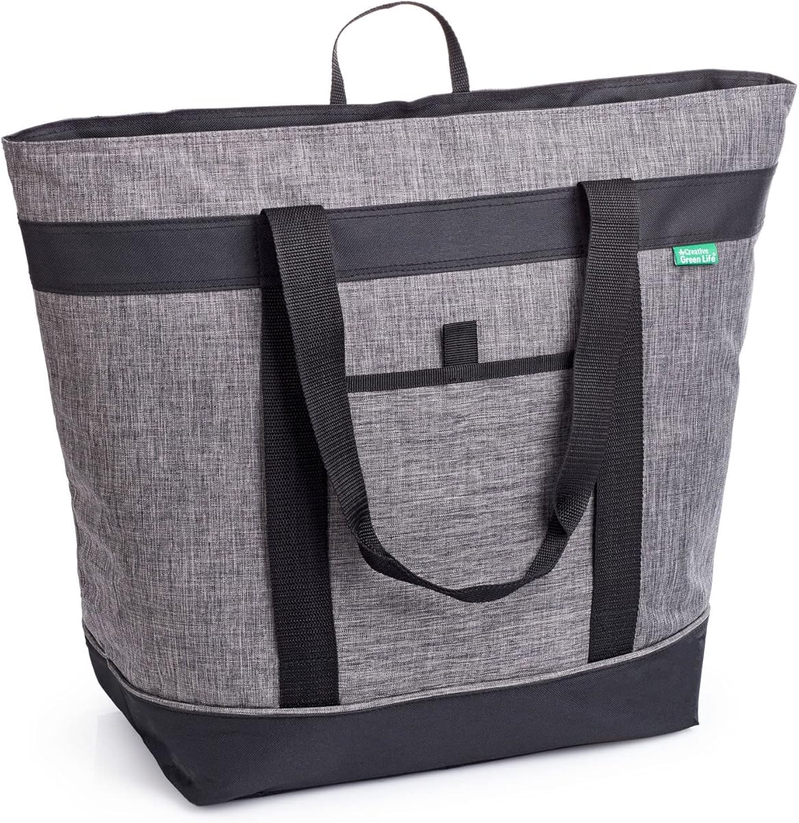 Jumbo Insulated Cooler Bag (Charcoal) with HD Thermal Insulation - Premium, Collapsible Soft Cooler Makes a Perfect Insulated Grocery Bag, Food Delivery Bag, Travel Bag, Beach or Picnic Bags