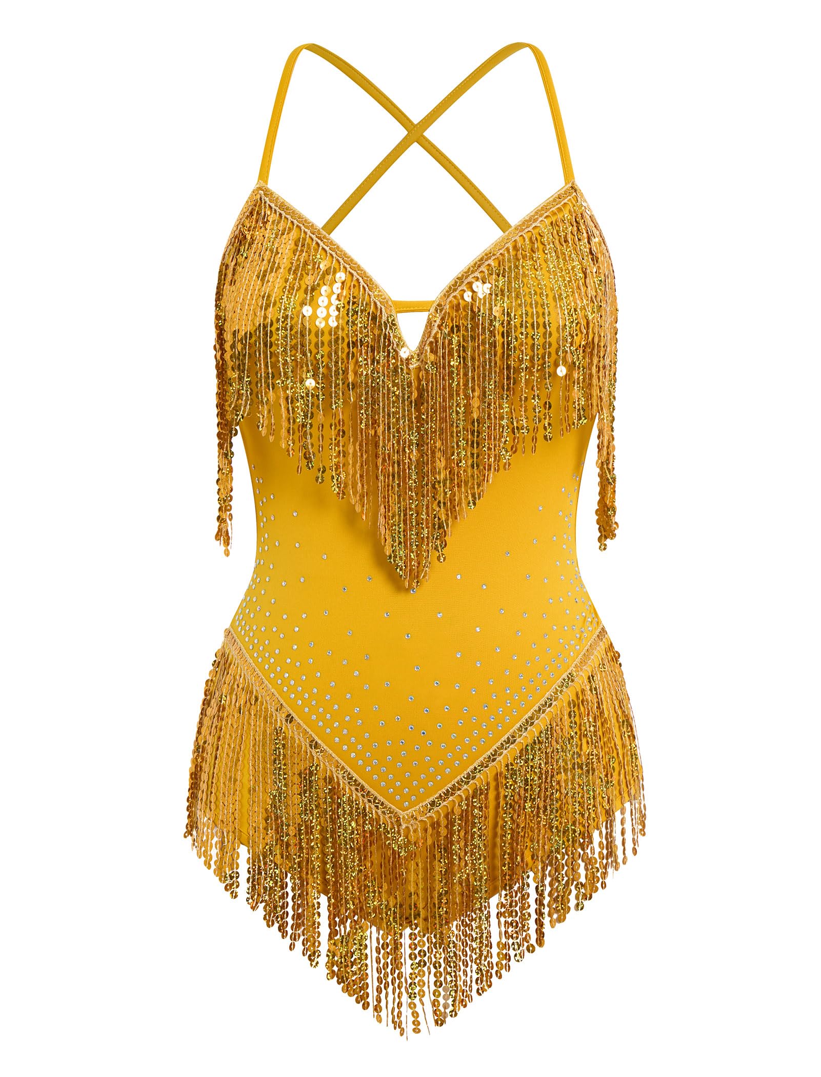 Sexy Pailletten-Body mit Fransen für Damen, glitzernde Quaste, Lateinamerikanischer Jazz-Tanz, Akrobat-Kostüm, Tanzen, Musik, Festival, Rave-Outfits