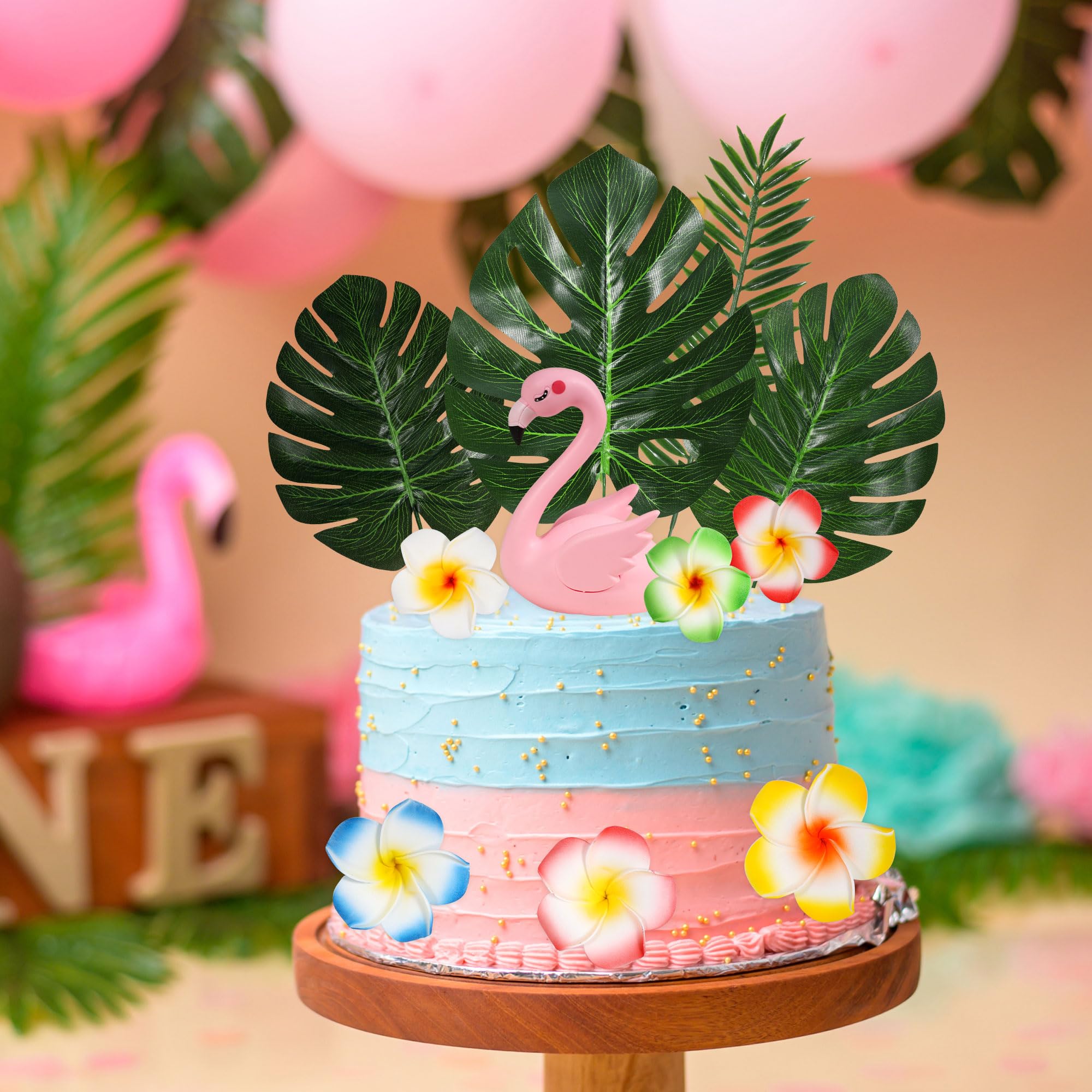 birthday-cake-topper-glitter-flamingo-happy-hawaiian-luau-tropical