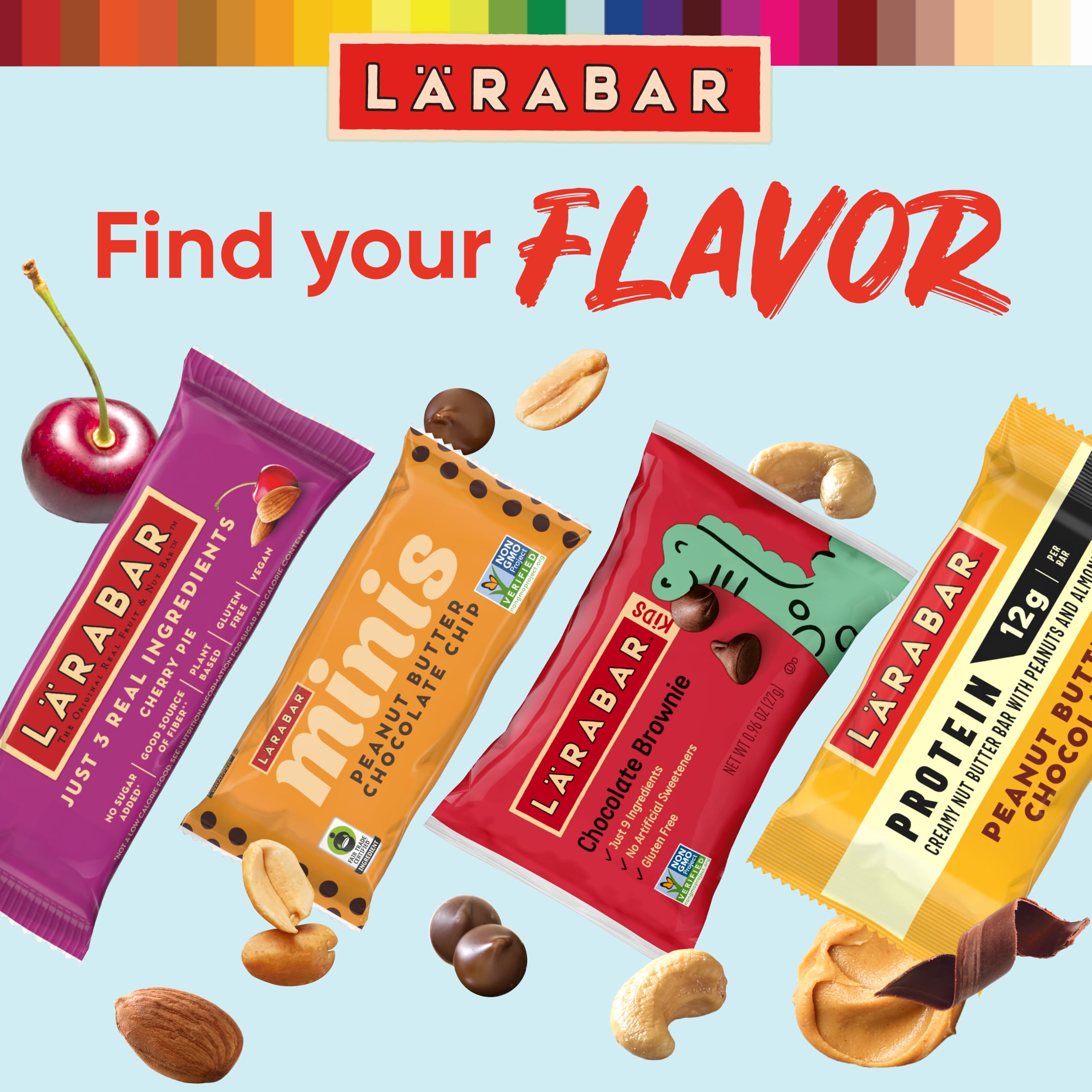Larabar Biscuit aux noix de cajou, sans gluten, végétalien, barre de fruits et de noix, 18 ml