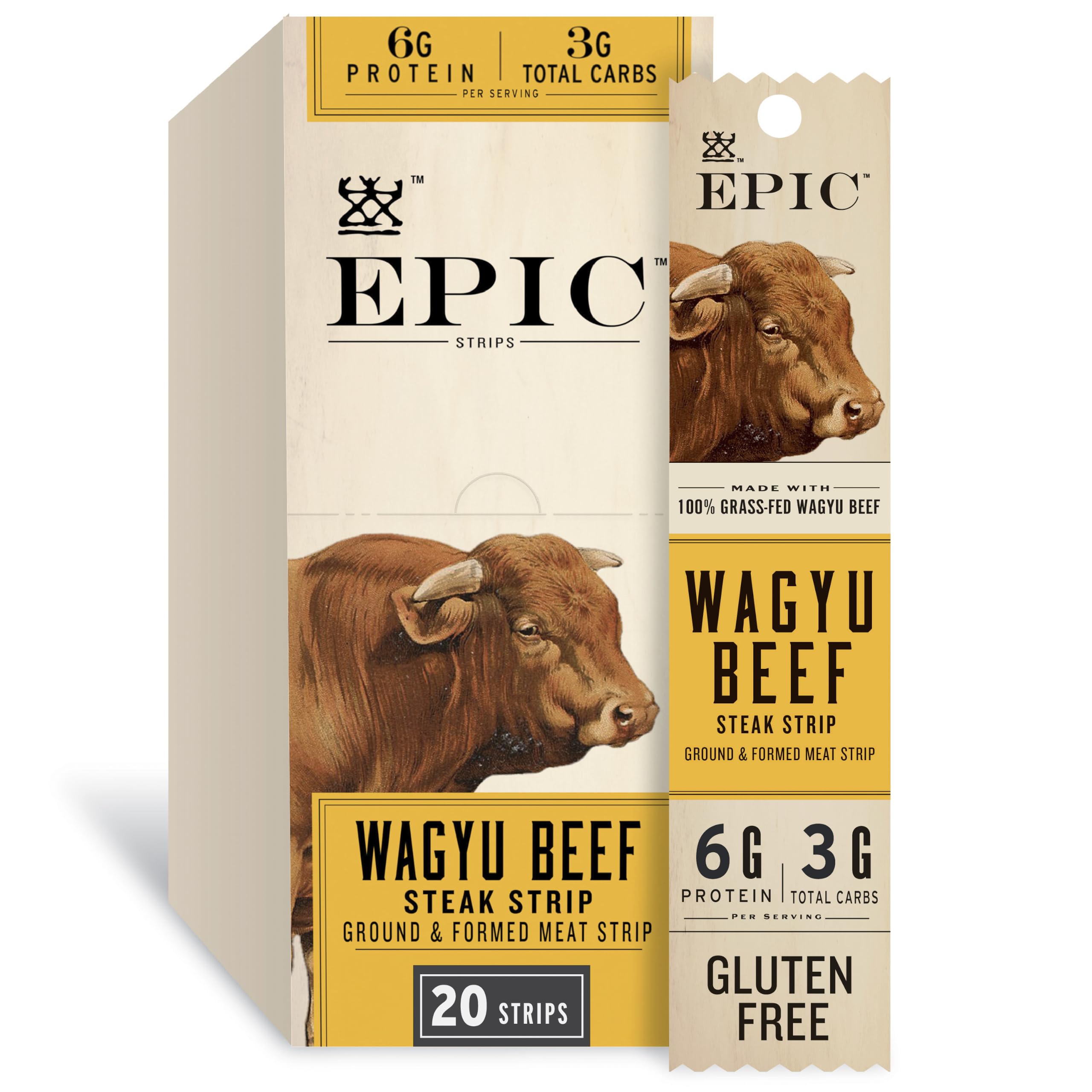 EPIC Wagyu Beef Steak Strips resealable bag, 20 count | Mubboo