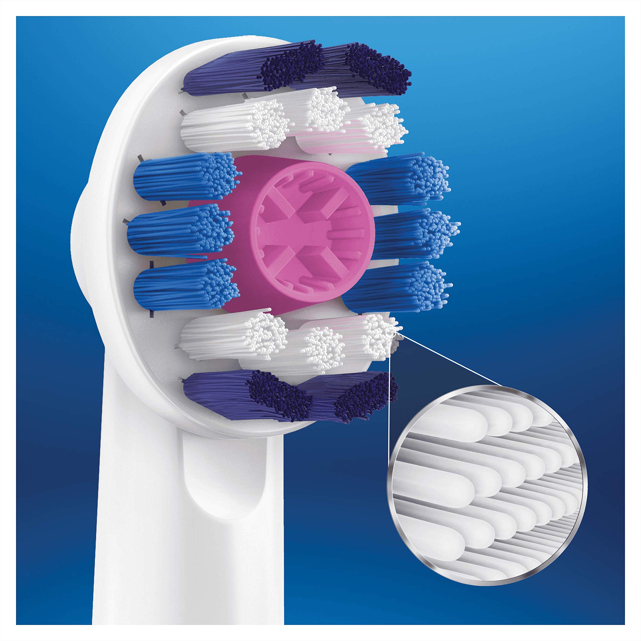 Braun Oral-B 4210201273820 3DWhite Aufsteckbürsten, für eine natürliche Aufhellung der Zähne, Briefkastenfähige Verpackung, 8 Stück