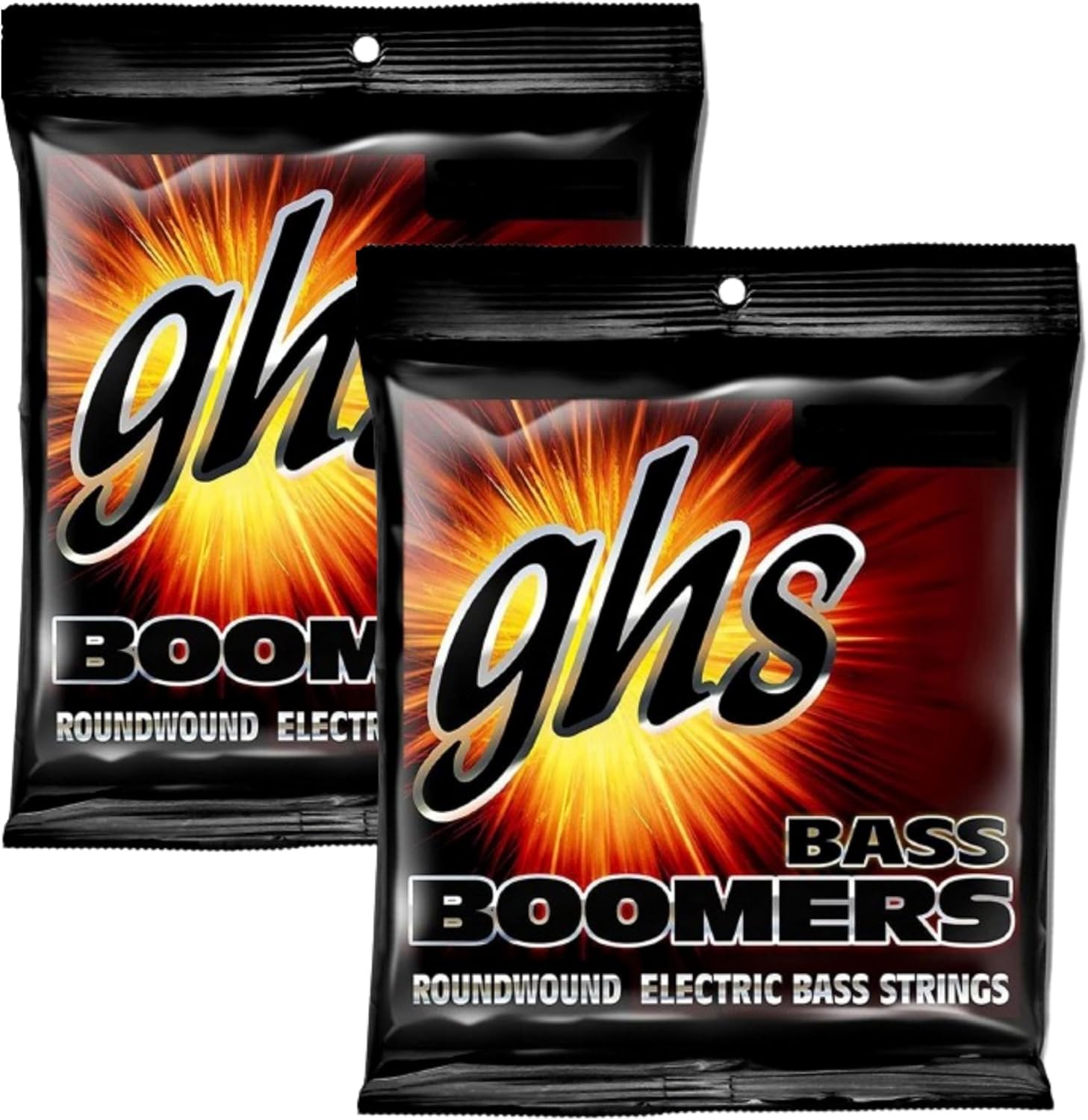 GHS Strings - Medium Scale - 4-String Electric Bass Boomer Strings - 3140 SET - Medium Light, 45-100, Pack of 2