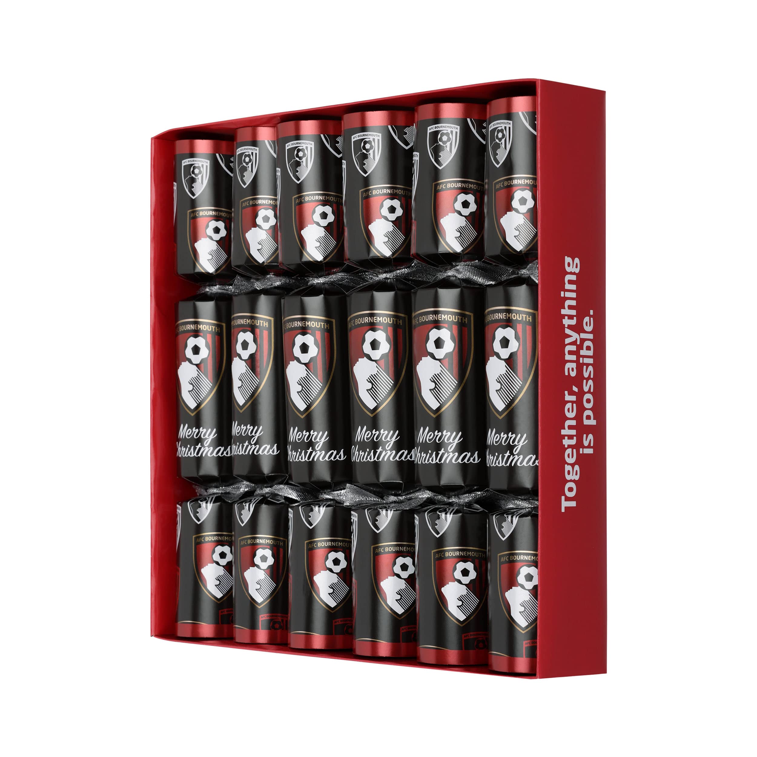 Foco Bournemouth Championship Football Afc Fan 6-Pack Christmas Crackers