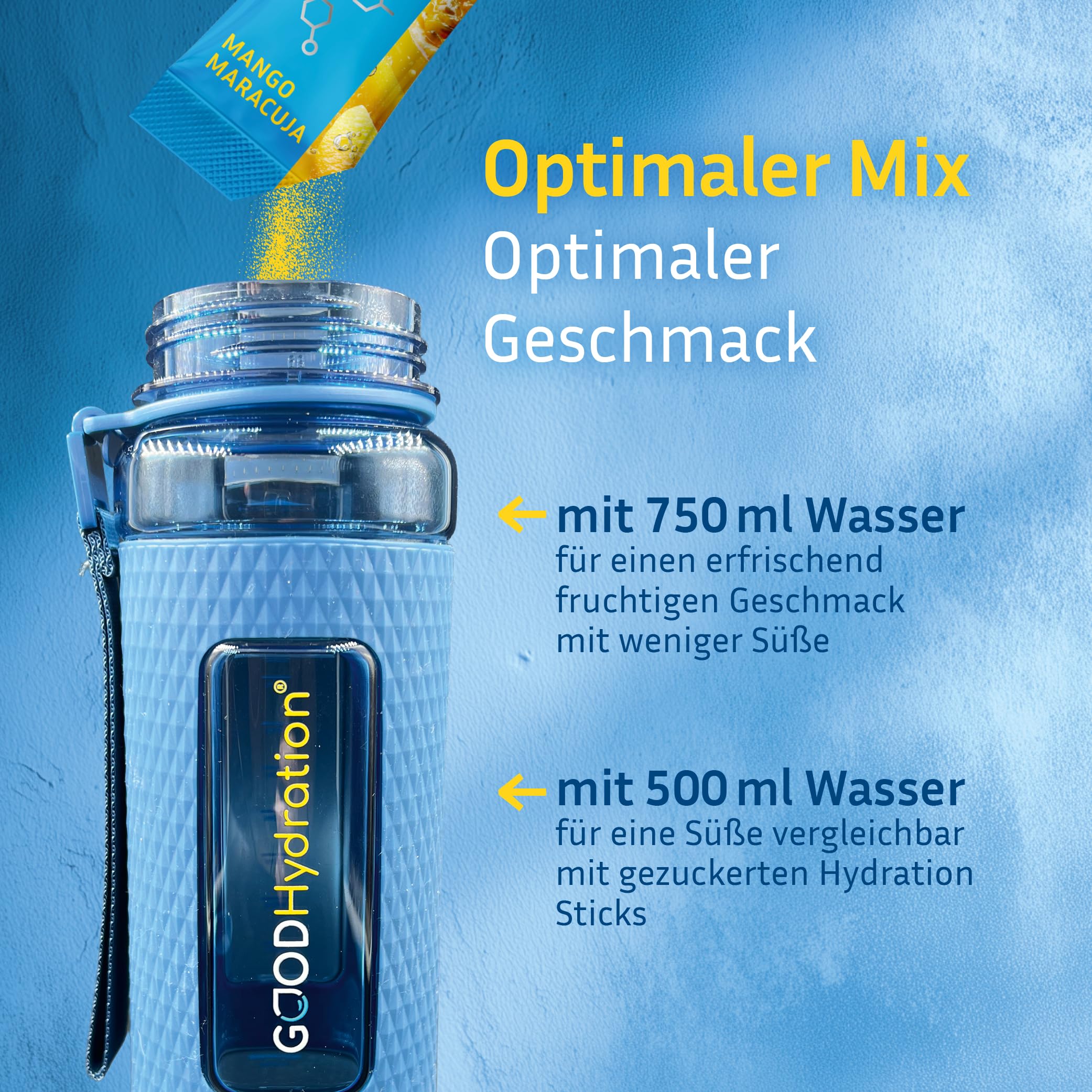 Rehydration PLUS KREATIN Mango Maracuja - Weltneuheit: 1450mg Elektrolyte plus Creatine Monohydrate - OHNE ZUCKER - mit Biotin und 6 Vitaminen – Elektrolytpulver für Sport - 20 Sticks