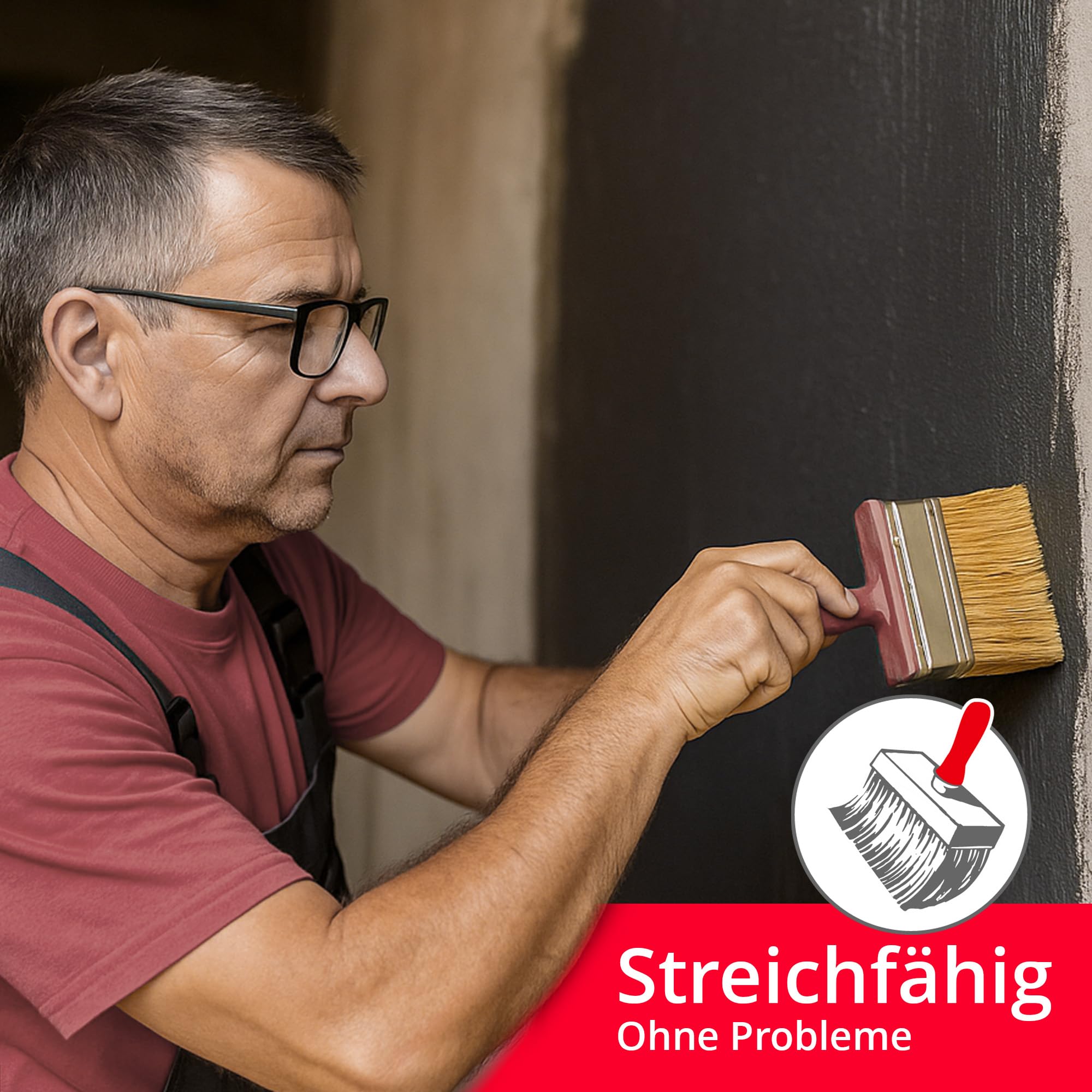 BORNIT Isolieranstrich Bitumen-Anstrich gegen Bodenfeuchtigkeit, 10 Liter Bitumenlösung, Feuchtigkeitsschutz für Beton, Ziegel und Putz