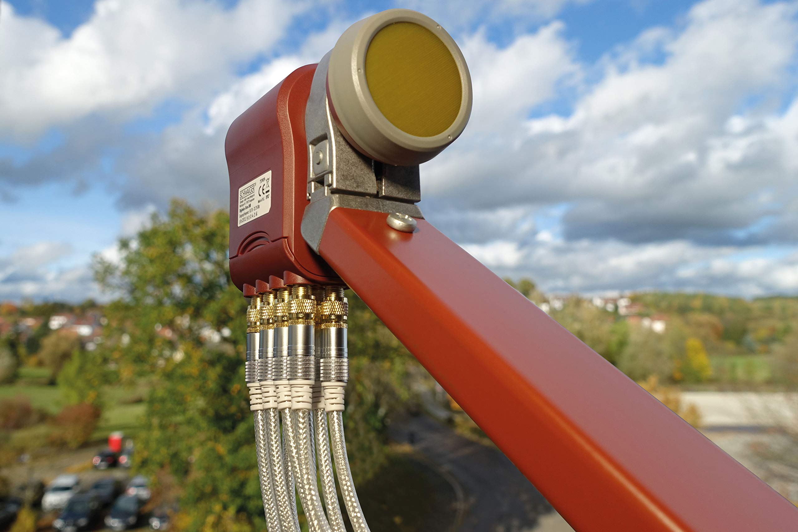 SCHWAIGER 717419 Octo LNB Low Noise Blockconverter Sun Protect Tapa LNB Digital Resistente al Calor Accesorios para Antenas parabólicas conexión Directa protección contra la Intemperie