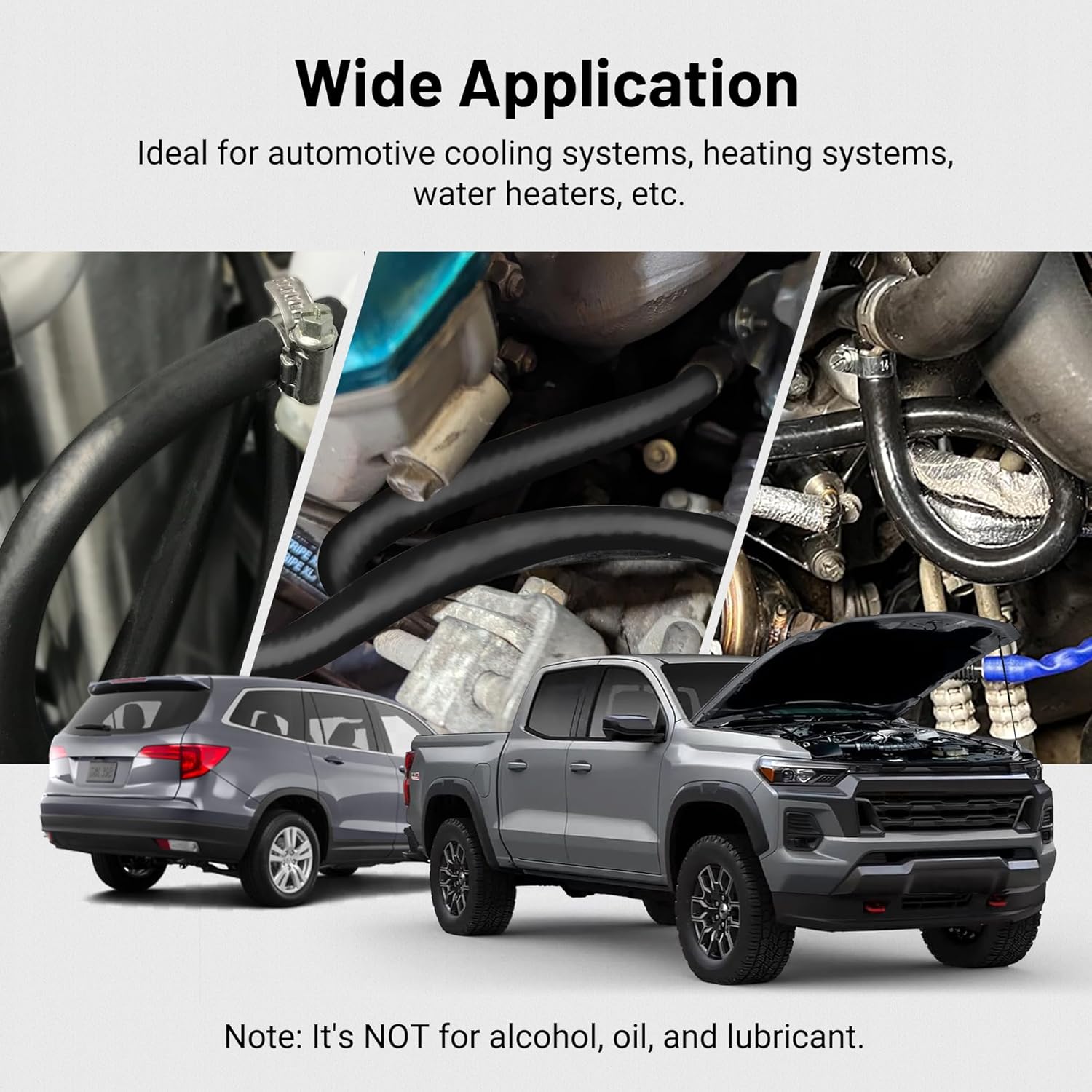 EVIL ENERGY 1" Silicone Heater Hose Radiator Coolant Hose Straight SAE J20R3 CLASS-A 60PSI 10FT Black